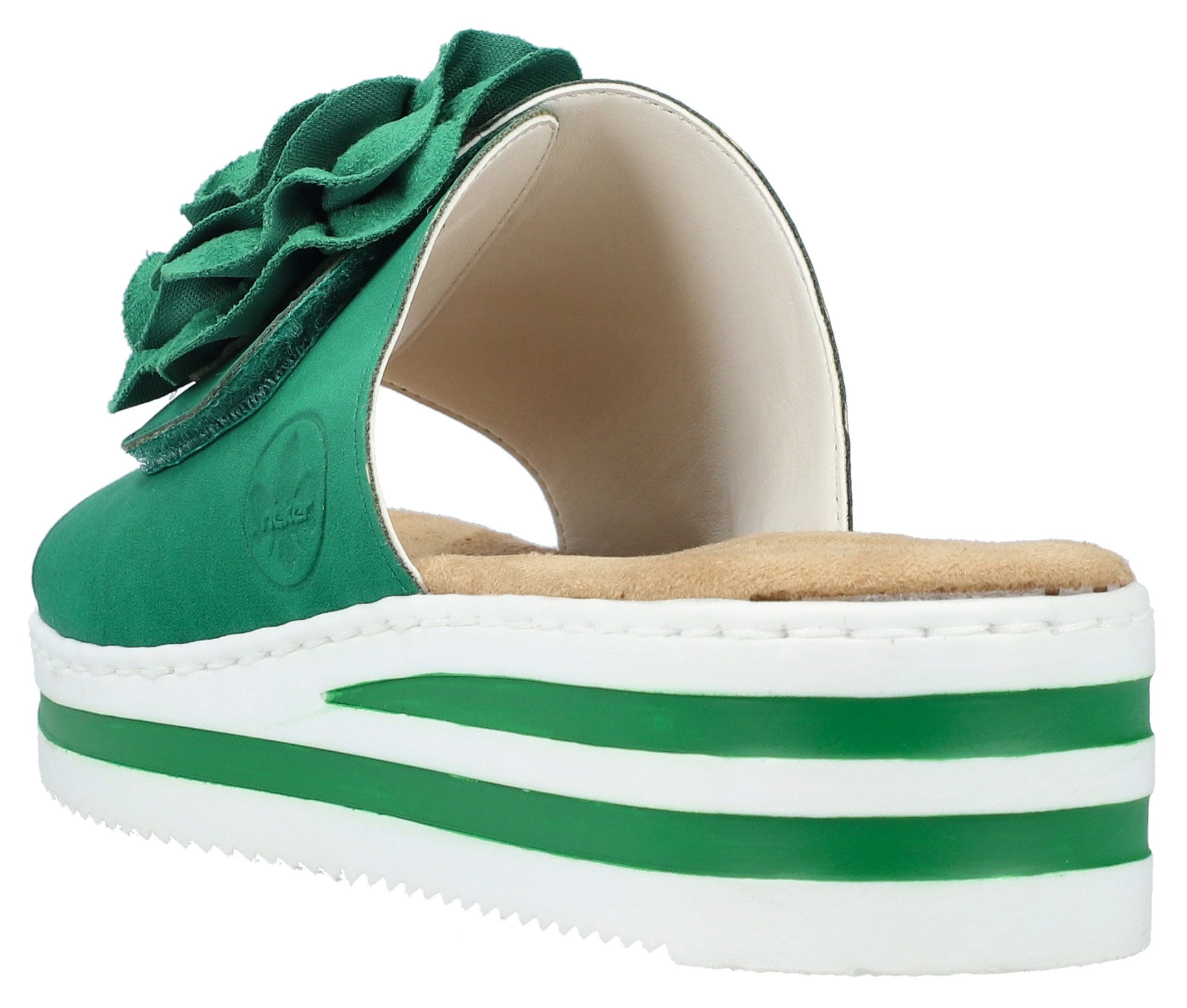 Rieker Slippers , zomerschoen, poolslide, strandschoen, sleehak, met klittenbandsluiting