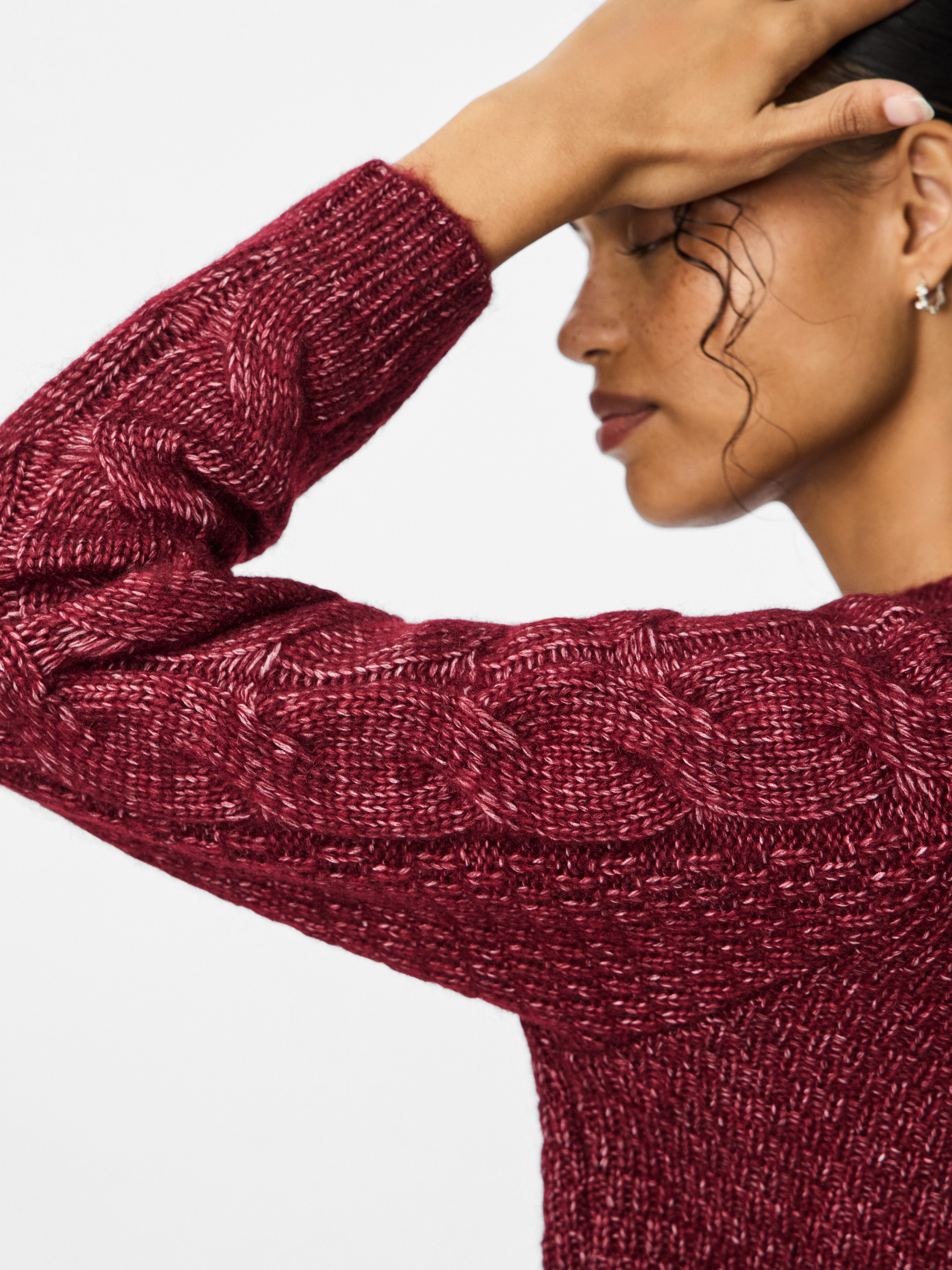 pieces Gebreide trui PCNINA LS O-NECK KNIT NOOS BC
