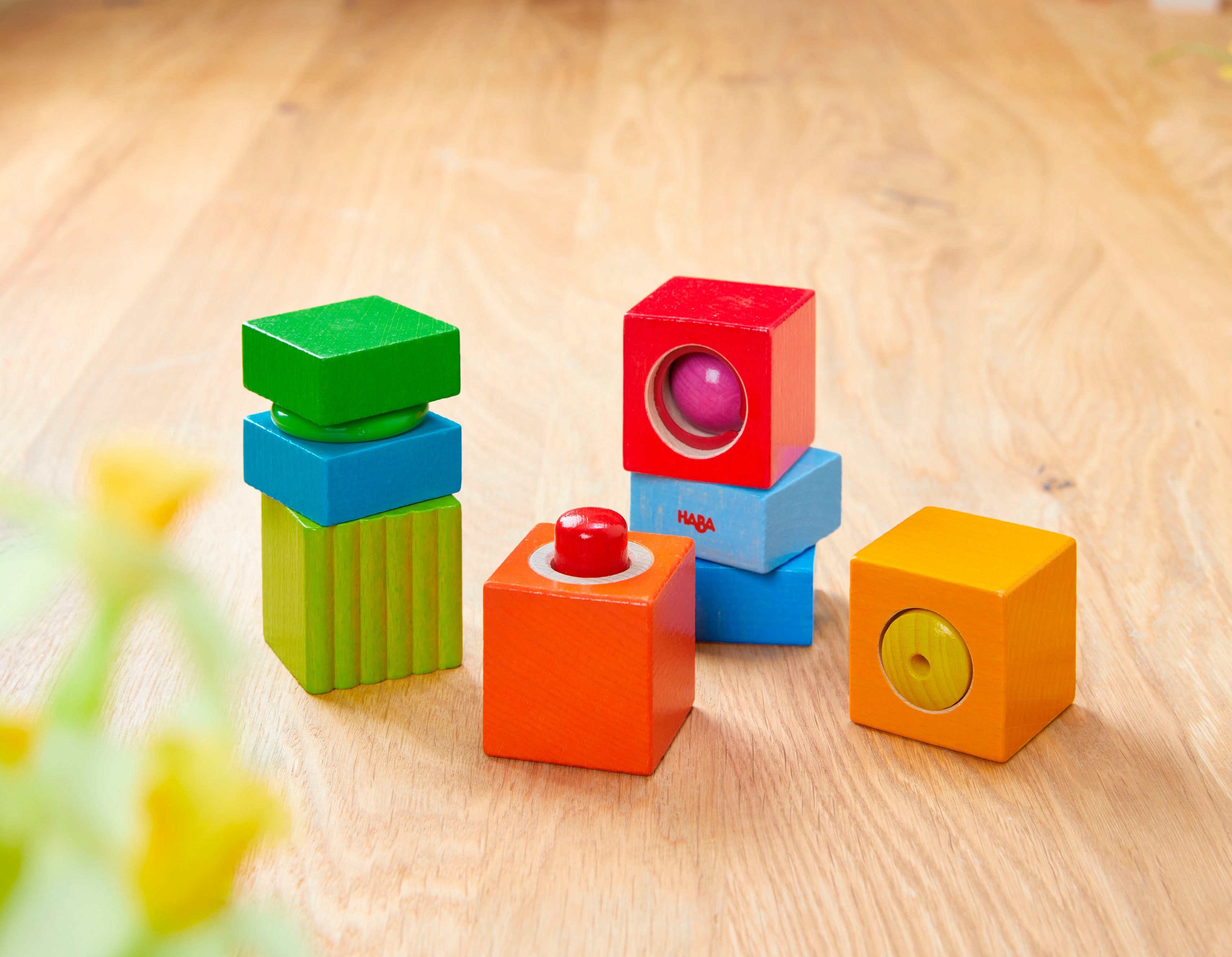 Haba Bouwblokken Ontdekkingsstenen, Plezier met geluid (6 stuks)