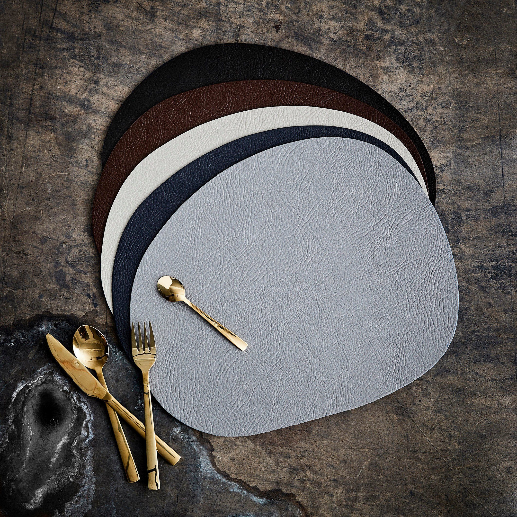 aida RAW Set placemats Buffallo 95% gerecycled leer (set, 4 stuks)