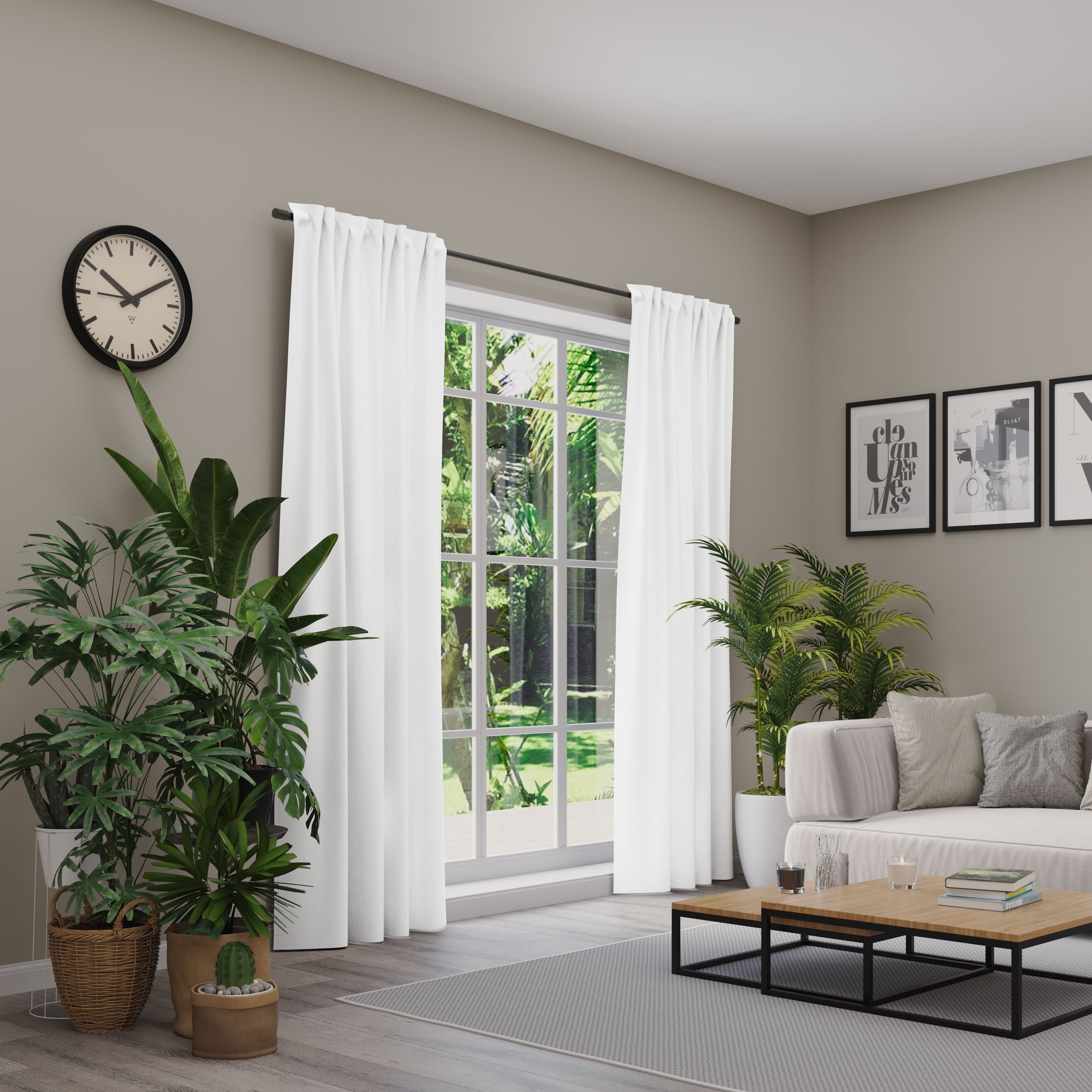 Neutex for you! Gordijn Linessa Sjaal met verborgen lussen, breedte 137 cm, op maat (1 stuk)