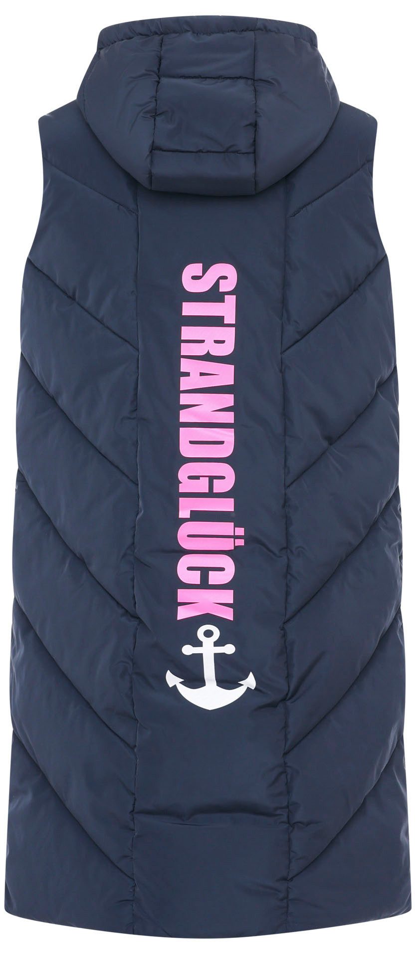 Zwillingsherz Bodywarmer Strandgeluk met zijritsen, contrast-rits