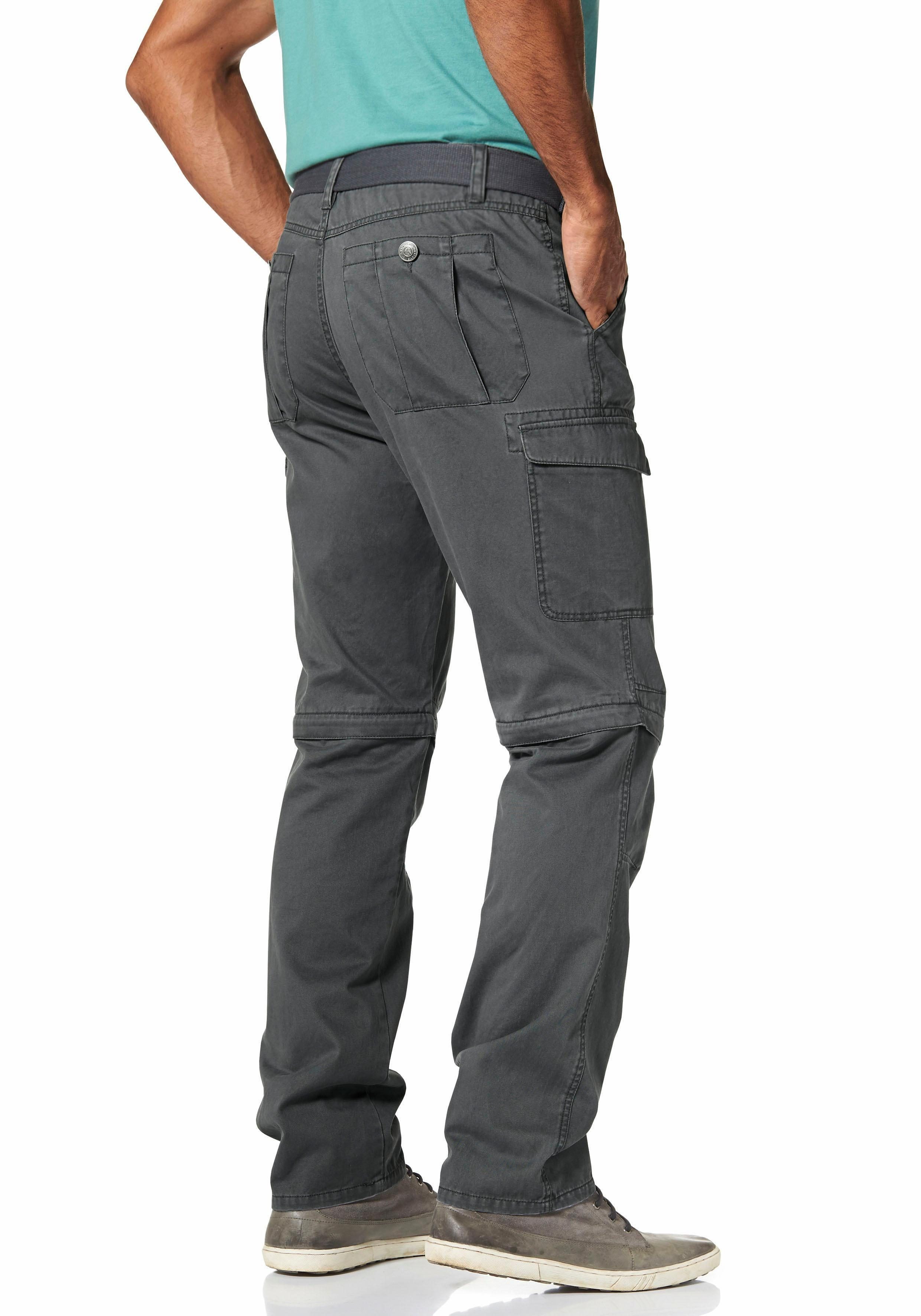 Man's World Cargobroek met zip-offfunctie (set, Met riem)