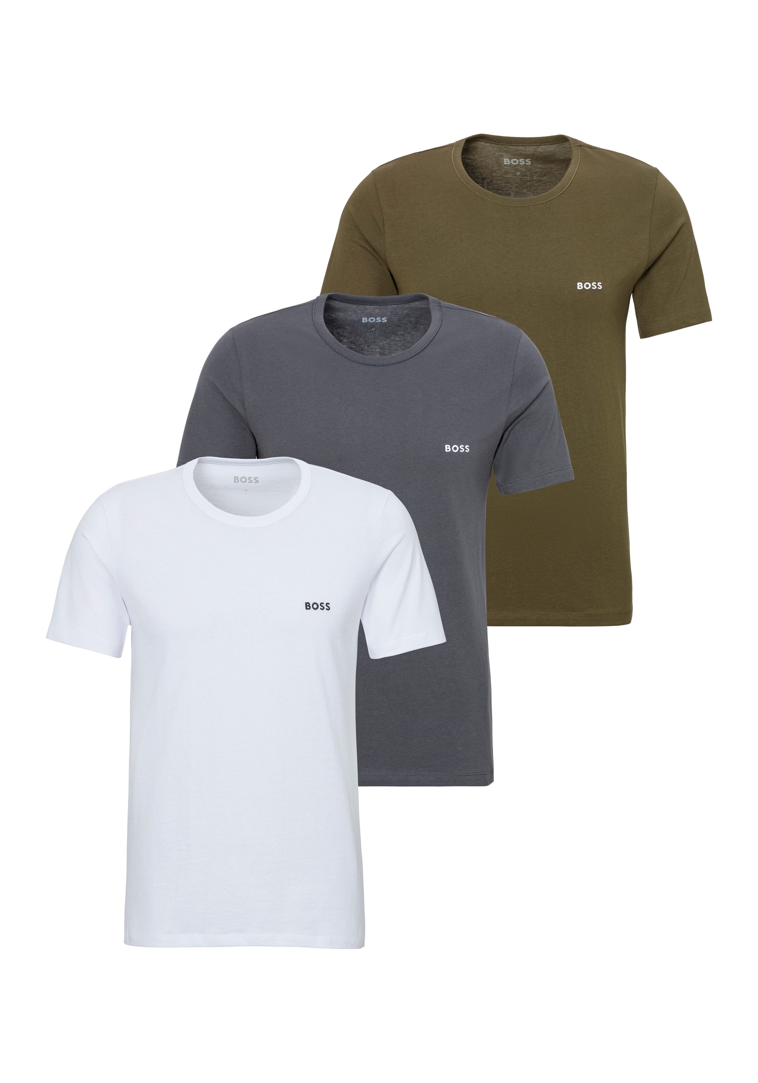BOSS T-shirt TShirtRN 3P Classic (3-delig)