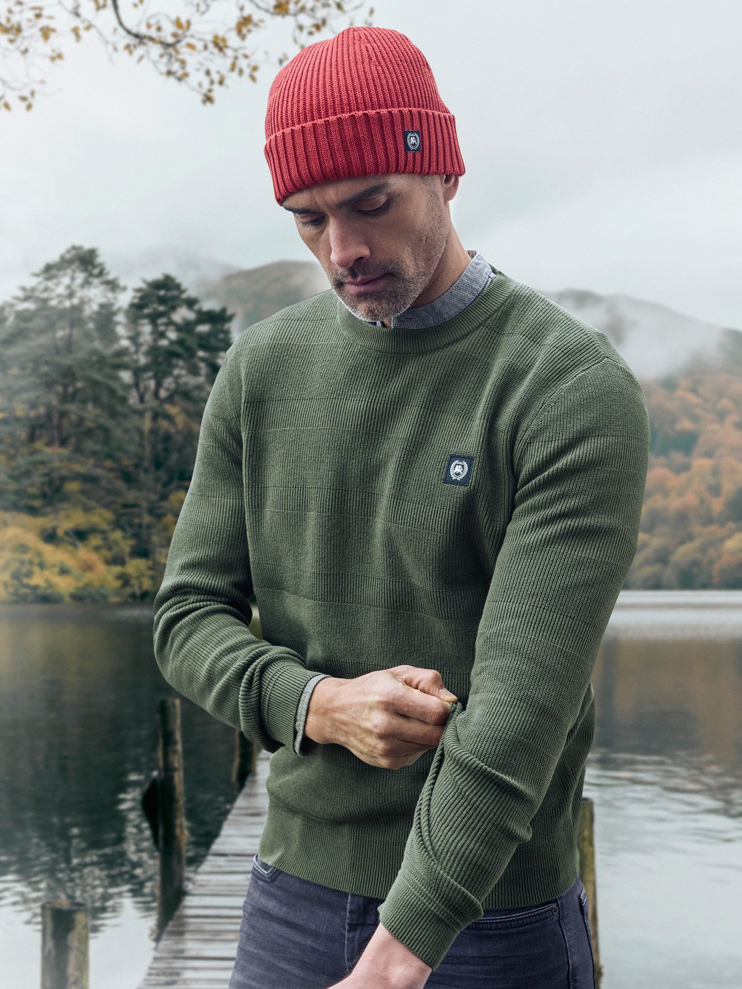 Lerros Gebreide trui LERROS Gebreide pullover voor heren, tonale streep