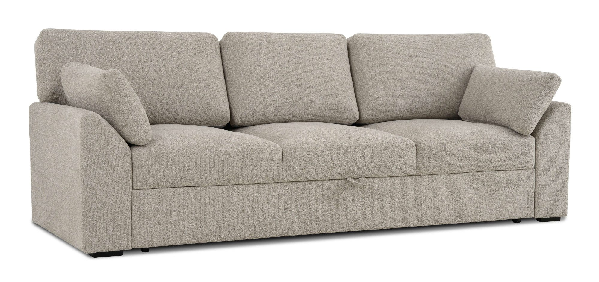 Home affaire 3-zitsbank Citry Breedte 233 cm, chenille, met bedfunctie, ligoppervlak 144x190 cm