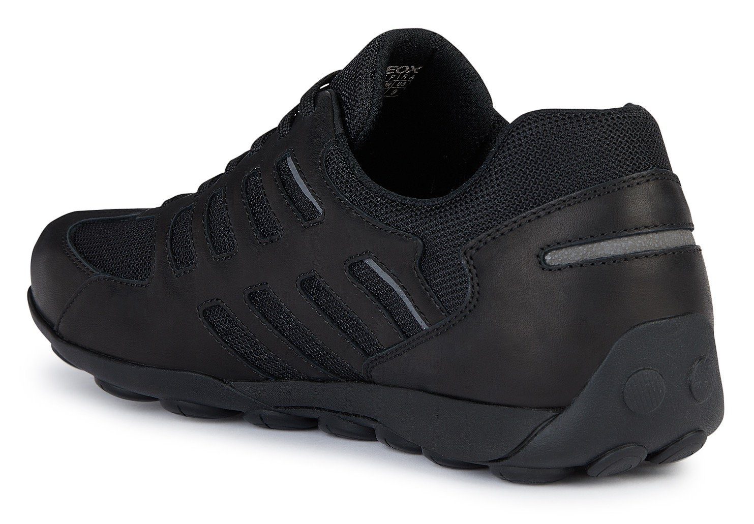 Geox Sneakers U SNAKE 2.0 A met donkere zool, vrijetijdsschoen, lage schoen, veterschoen