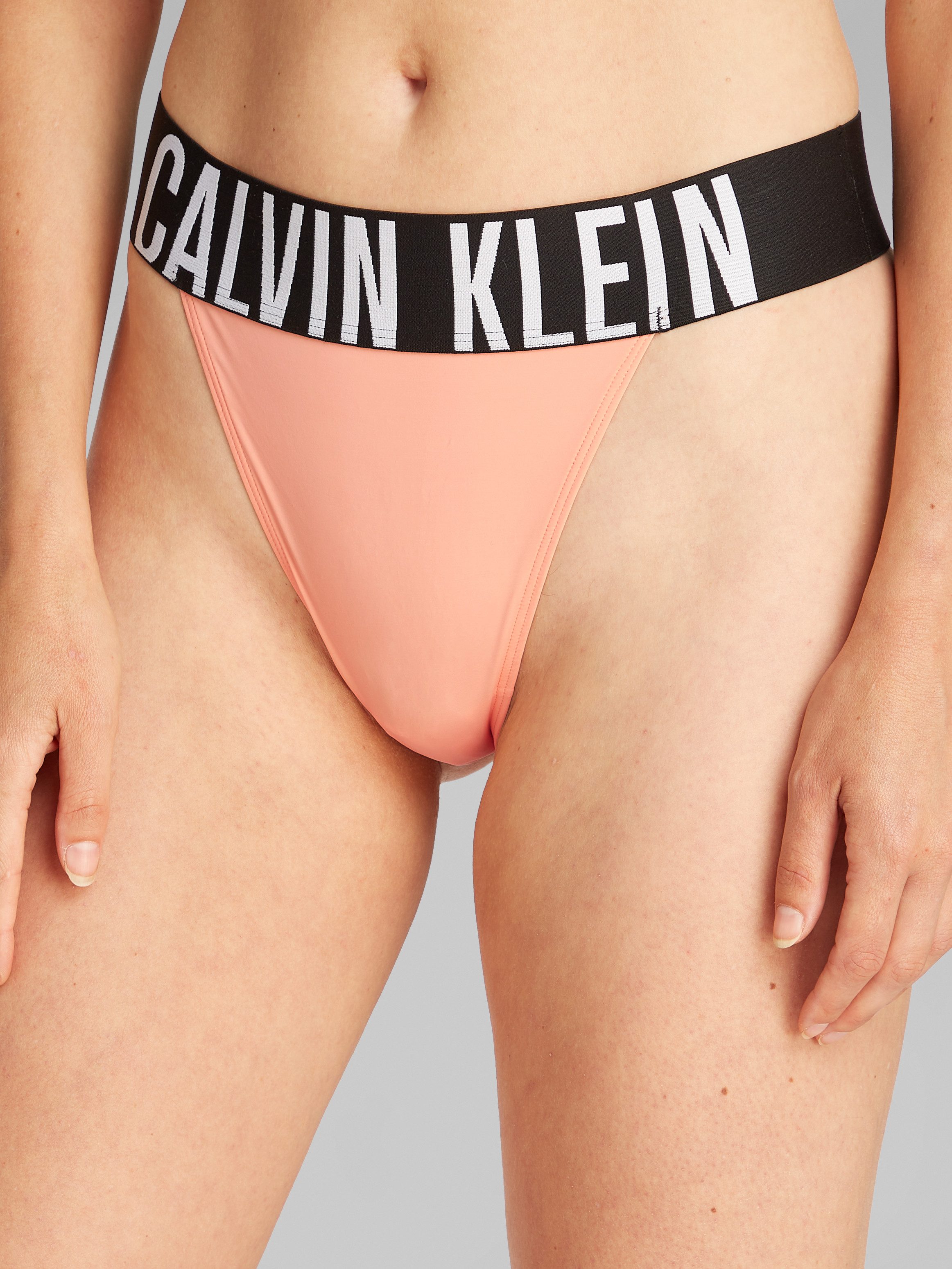 Calvin Klein String HIGH LEG THONG dames strings maat L (40) oranje
