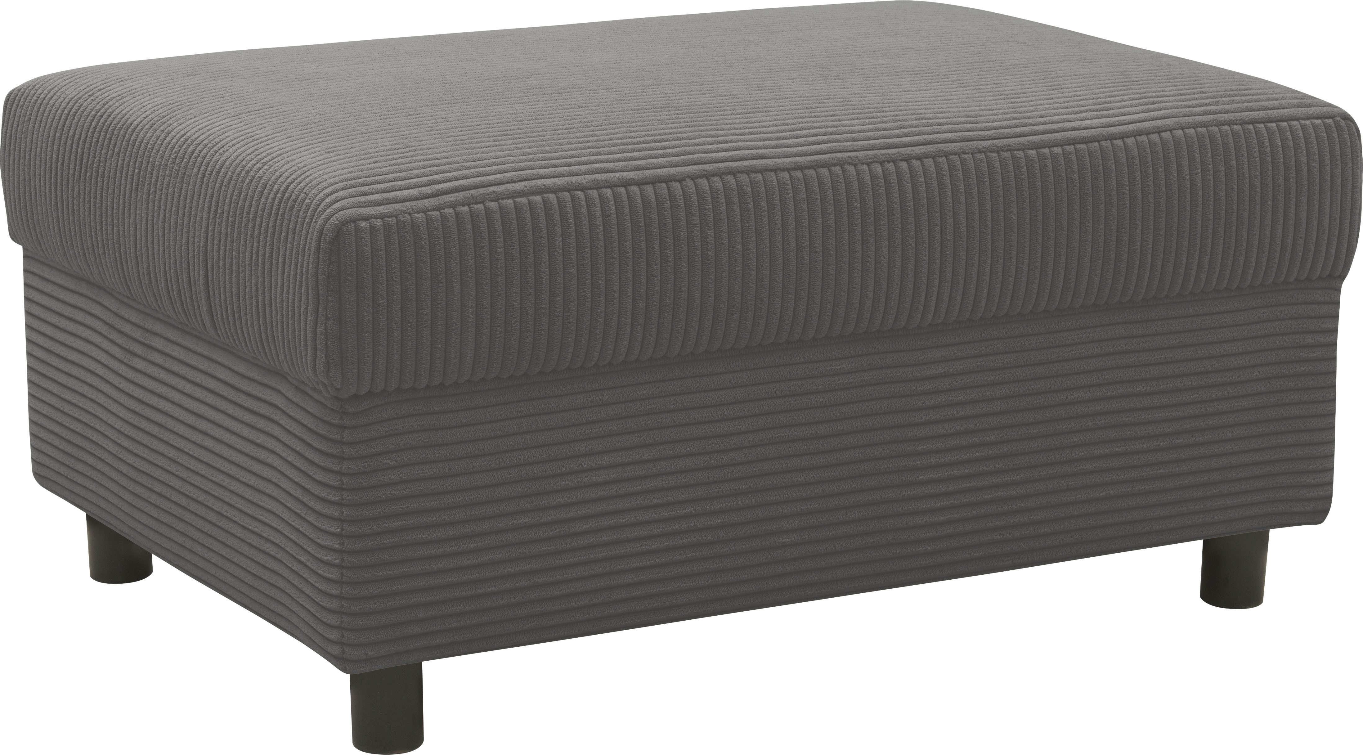 INOSIGN Hocker Turah 2 in Cord of waterafstotende microvezel, moderne poef, passend bij de hoekbank, b/d/h: 83/60/44 cm