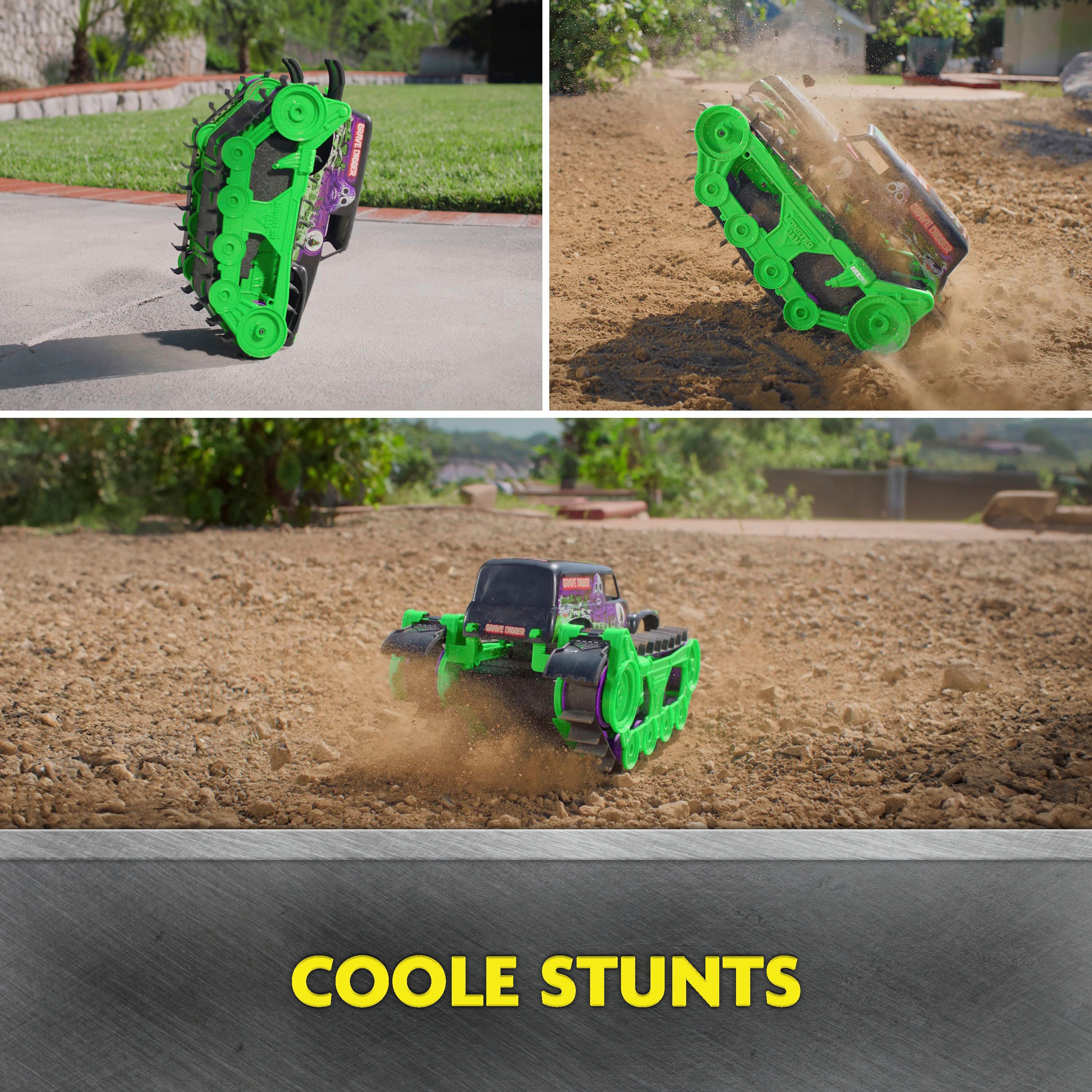 Spin Master Rc-monstertruck Monster Jam - Grave Digger Trax All-terrain, terreinvaardig op de oever en in het water