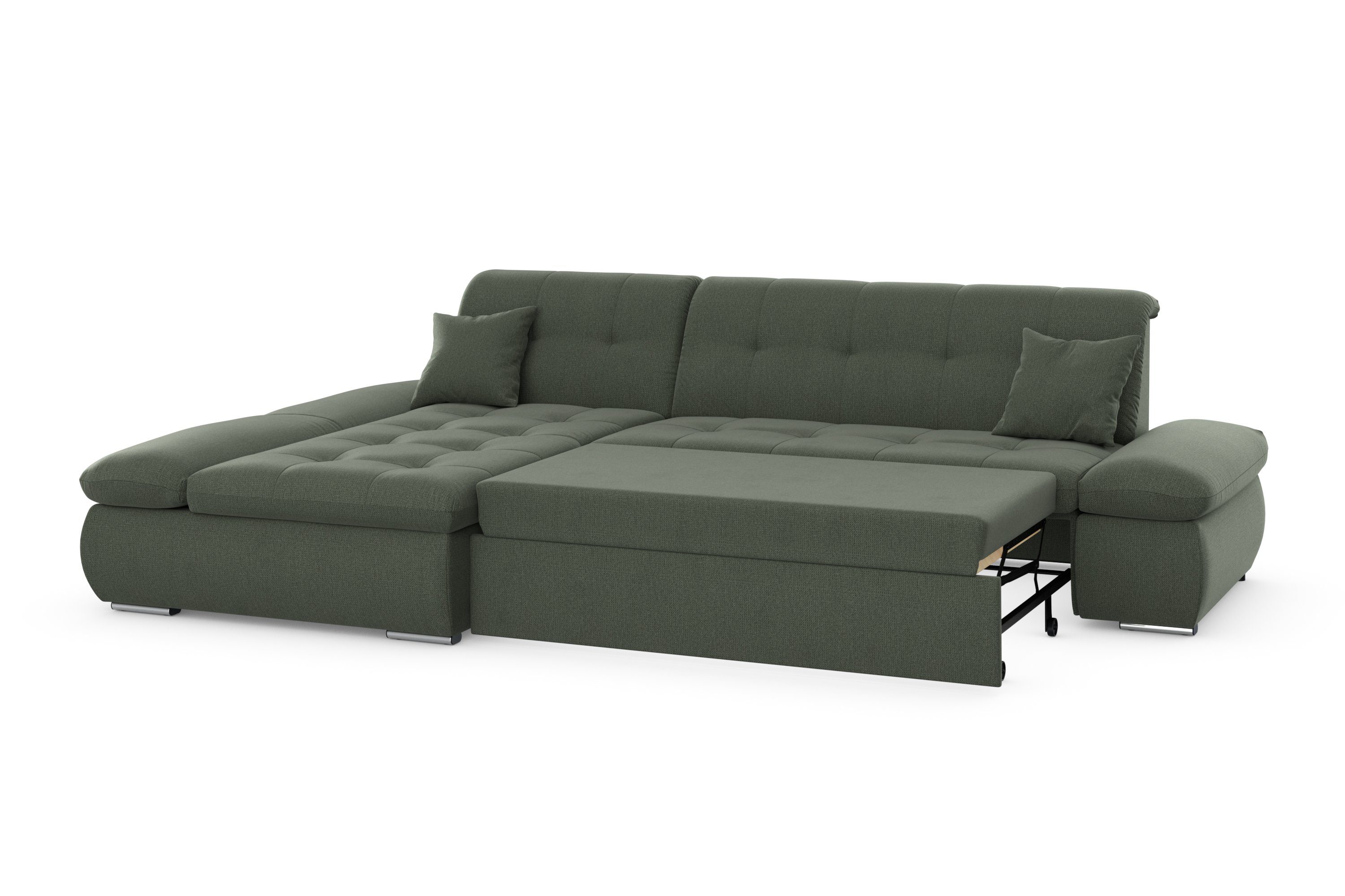 DOMO collection Hoekbank Moric bxdxh 300x172x80 cm, ook in cord, L-model XXL-formaat, optioneel ook met slaapbank functie en verstelling armleuning,