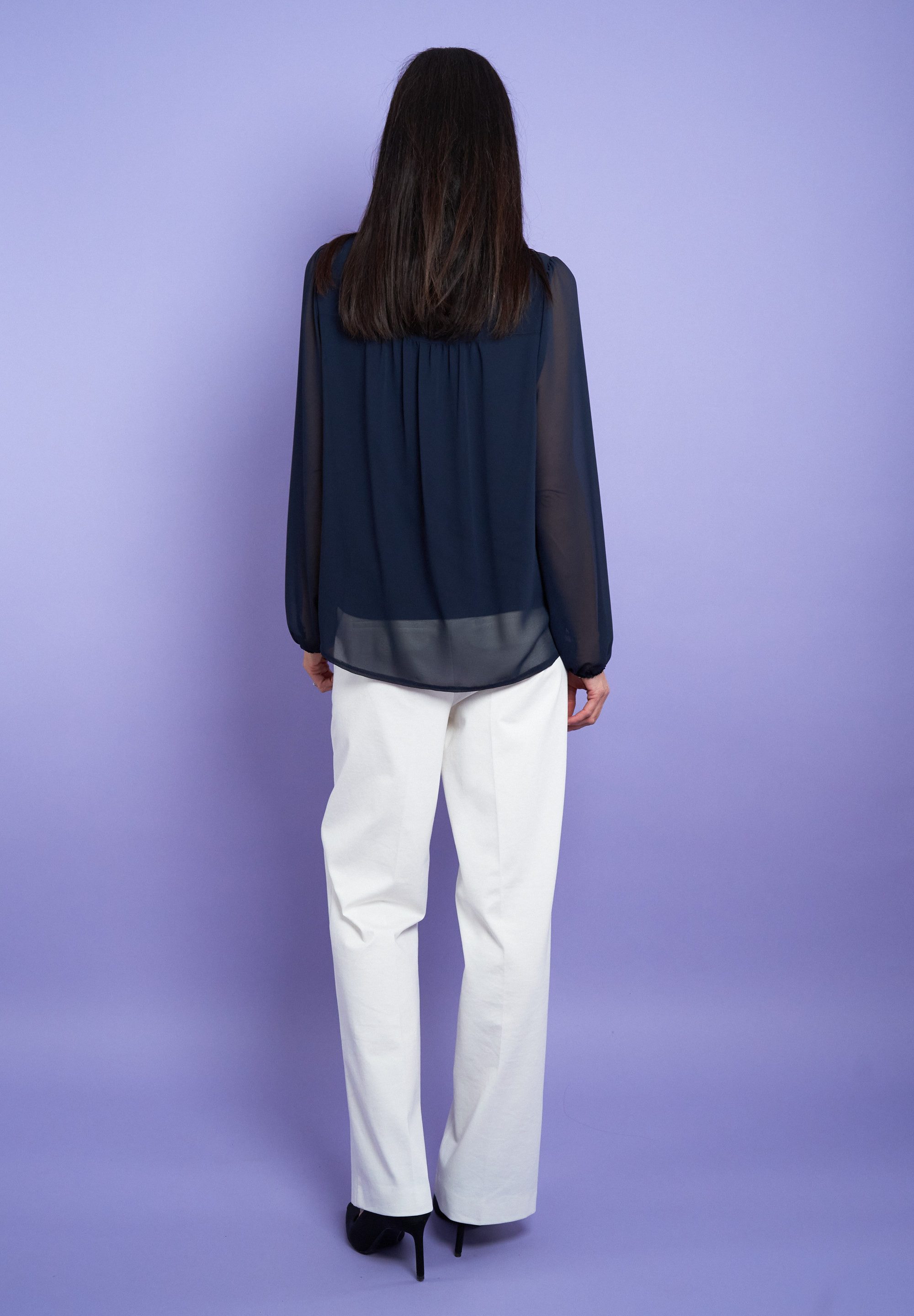 Seidel Moden Blouse met lange mouwen met glitterprint, made in germany