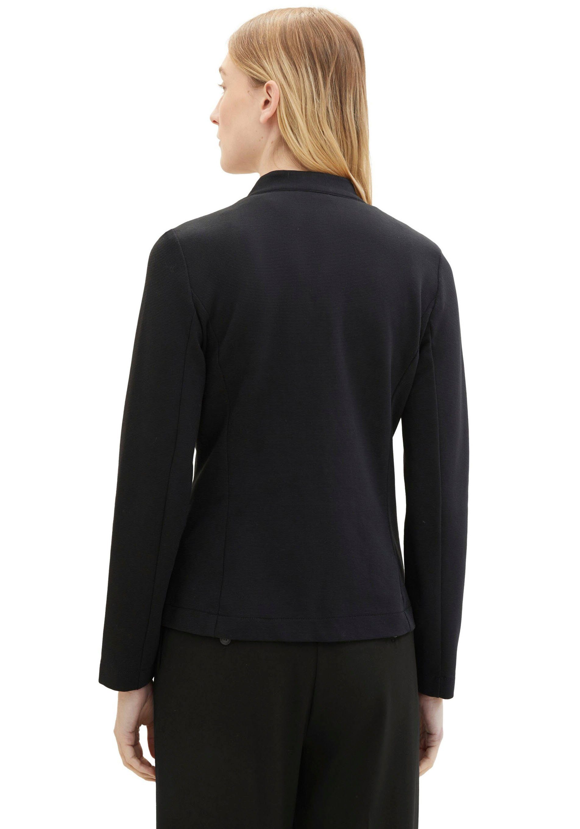 Tom Tailor Sweatblazer Ottoman met opgestikte zakken en structuur