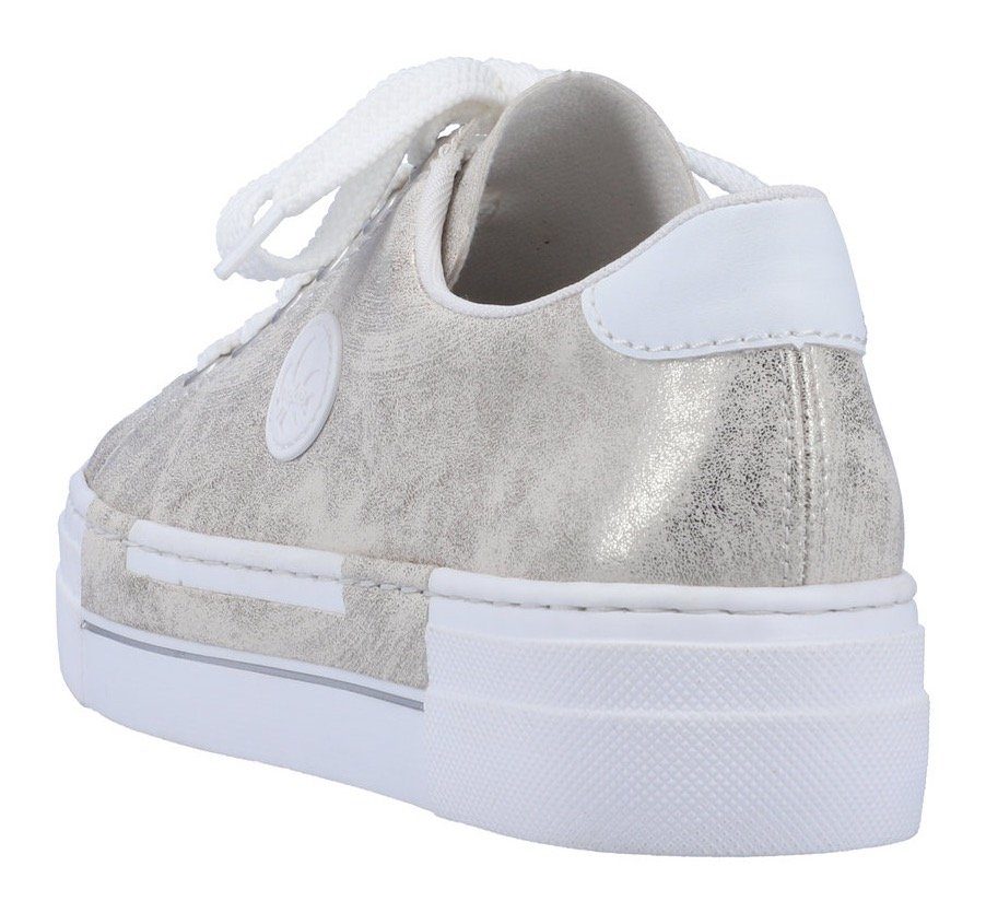 Rieker Sneakers vrijetijdsschoen, lage schoen, veterschoen met plateauzool