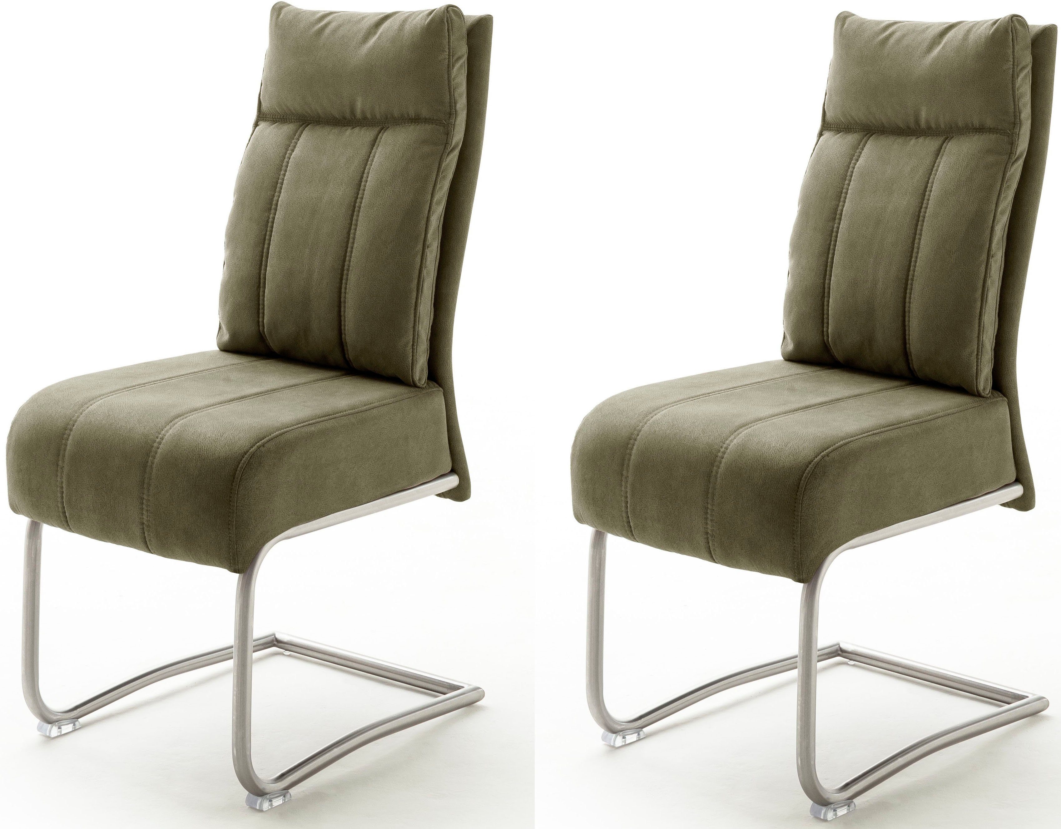 MCA furniture Vrijdragende stoel Azul met pocketveringskern, stoel tot 120 kg belastbaar (set, 2 stuks)