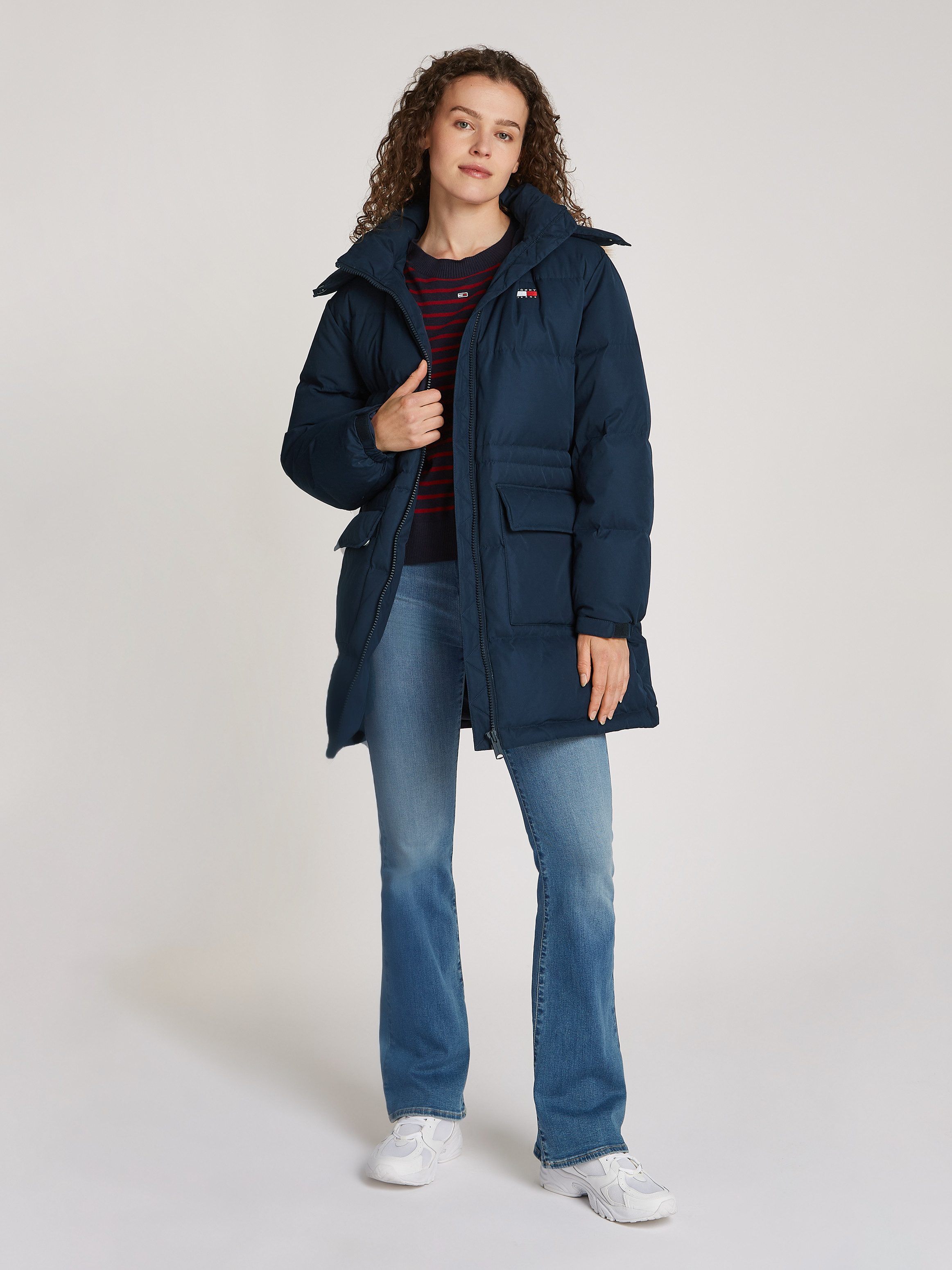 TOMMY JEANS Gewatteerde jas TJW MIDI ALASKA FAUX FUR