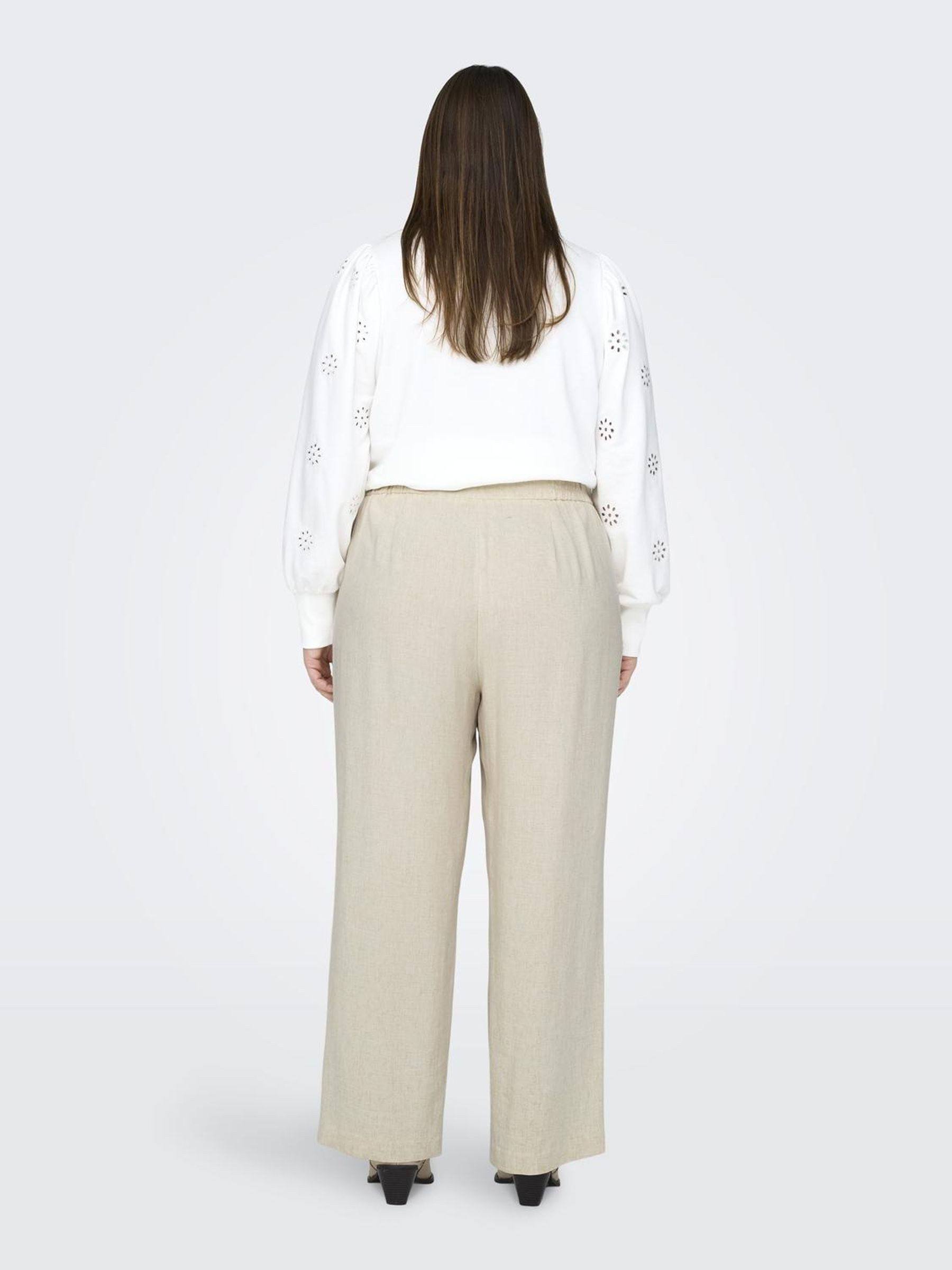 ONLY CARMAKOMA Pantalon CARAGNES MW LINEN BL MEL PANT TLR