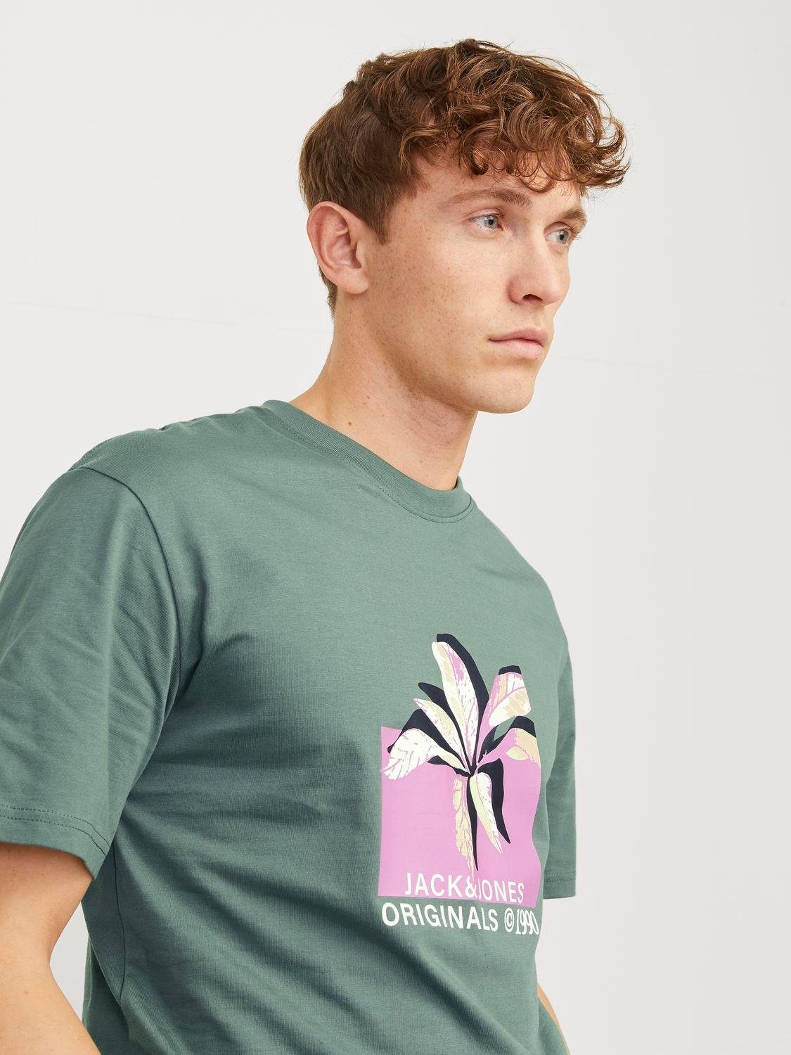 Jack & Jones T-shirt JORTAMPA AOP BRANDING TEE SS C.N SN