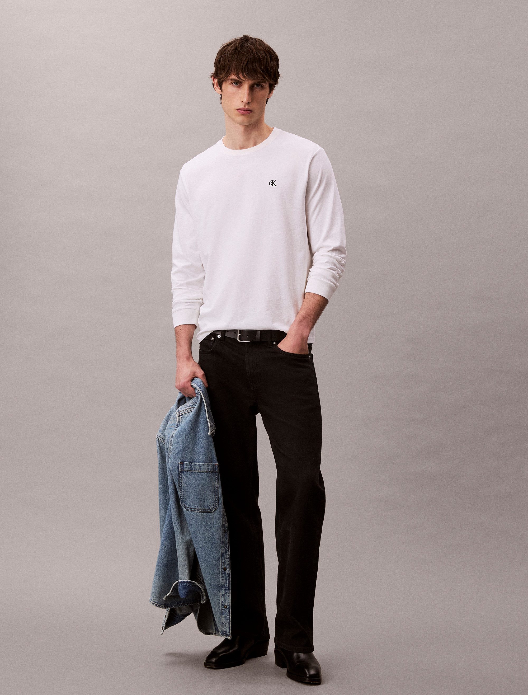 Calvin Klein Shirt met lange mouwen LS EASY MONOGRAM TEE