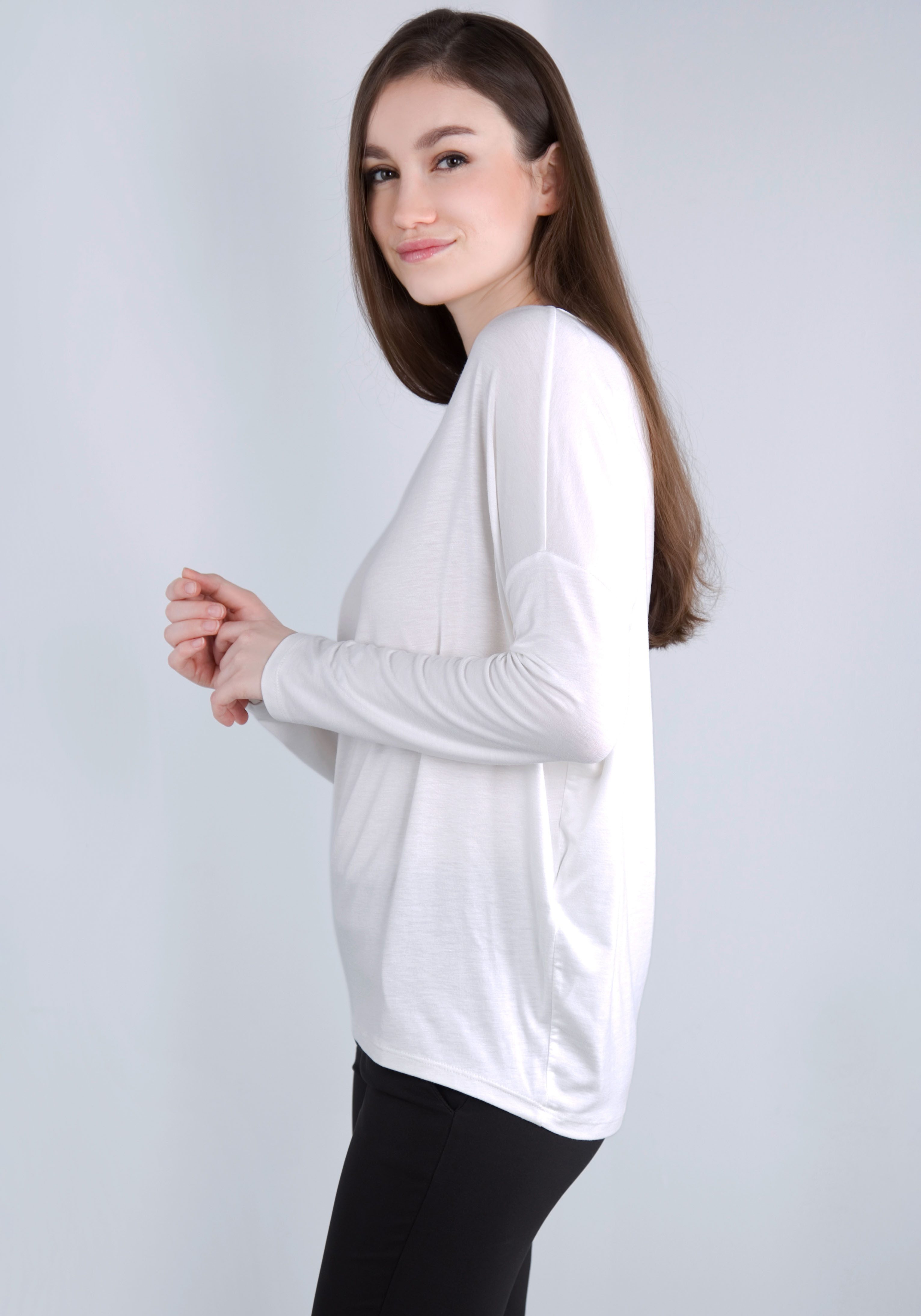IMPERIAL Shirt met lange mouwen in casual "o-shape" vorm