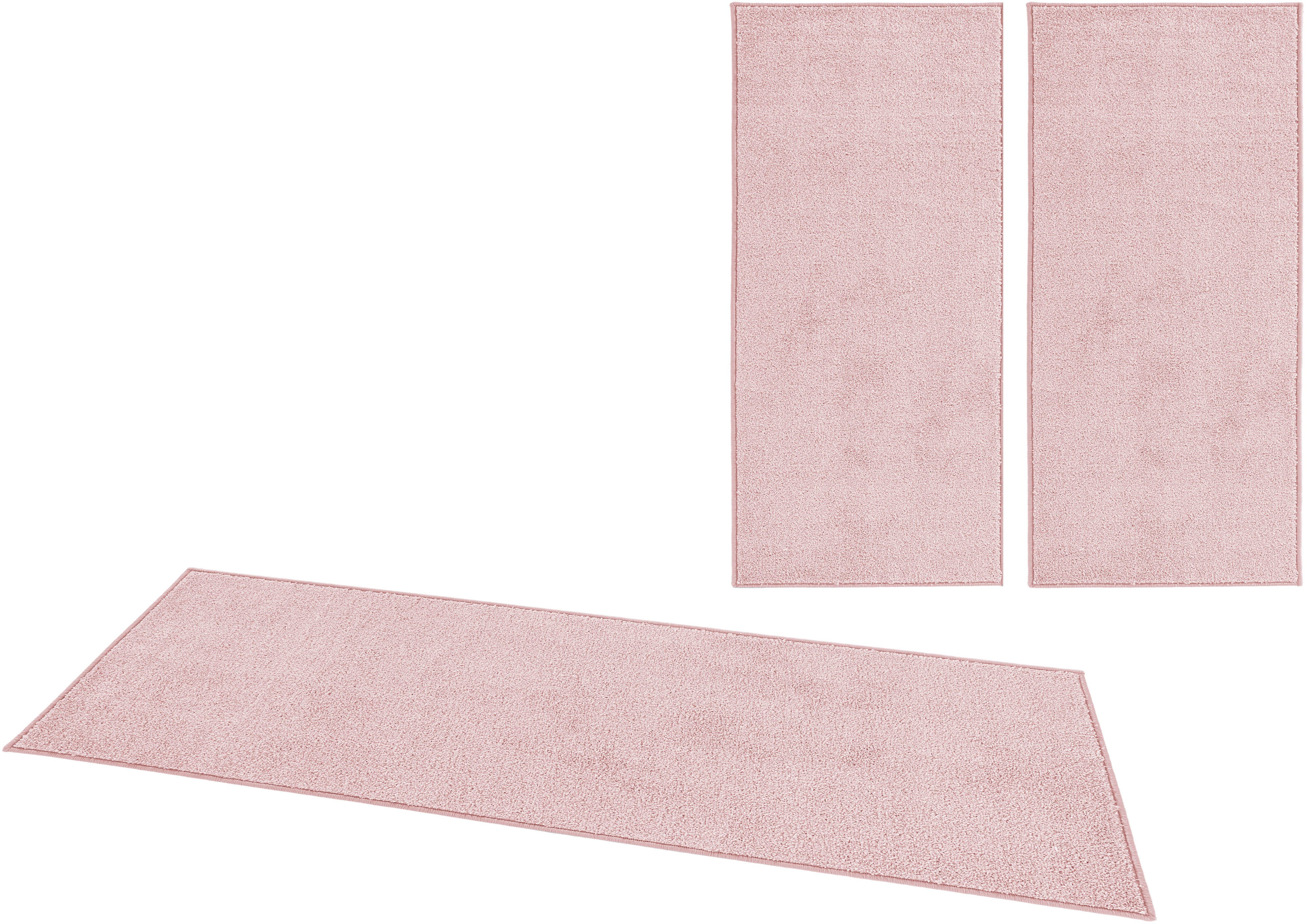 HANSE Home Set slaapkamerkleedjes Pure 100 Korte pool, unikleur, vloerkleed, bedloper, slaapkamerkleed, loper