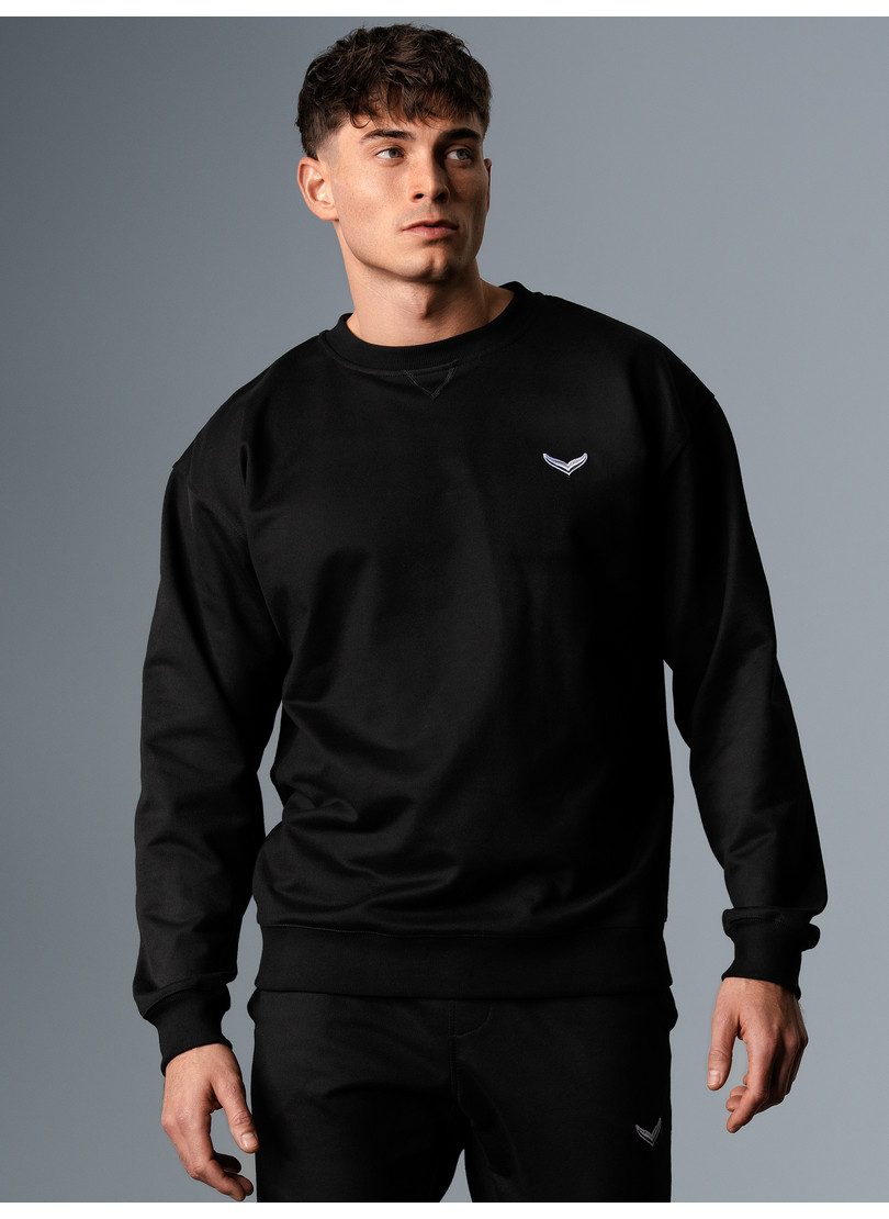Trigema Sweatshirt TRIGEMA oversized sweatshirt met logo patch