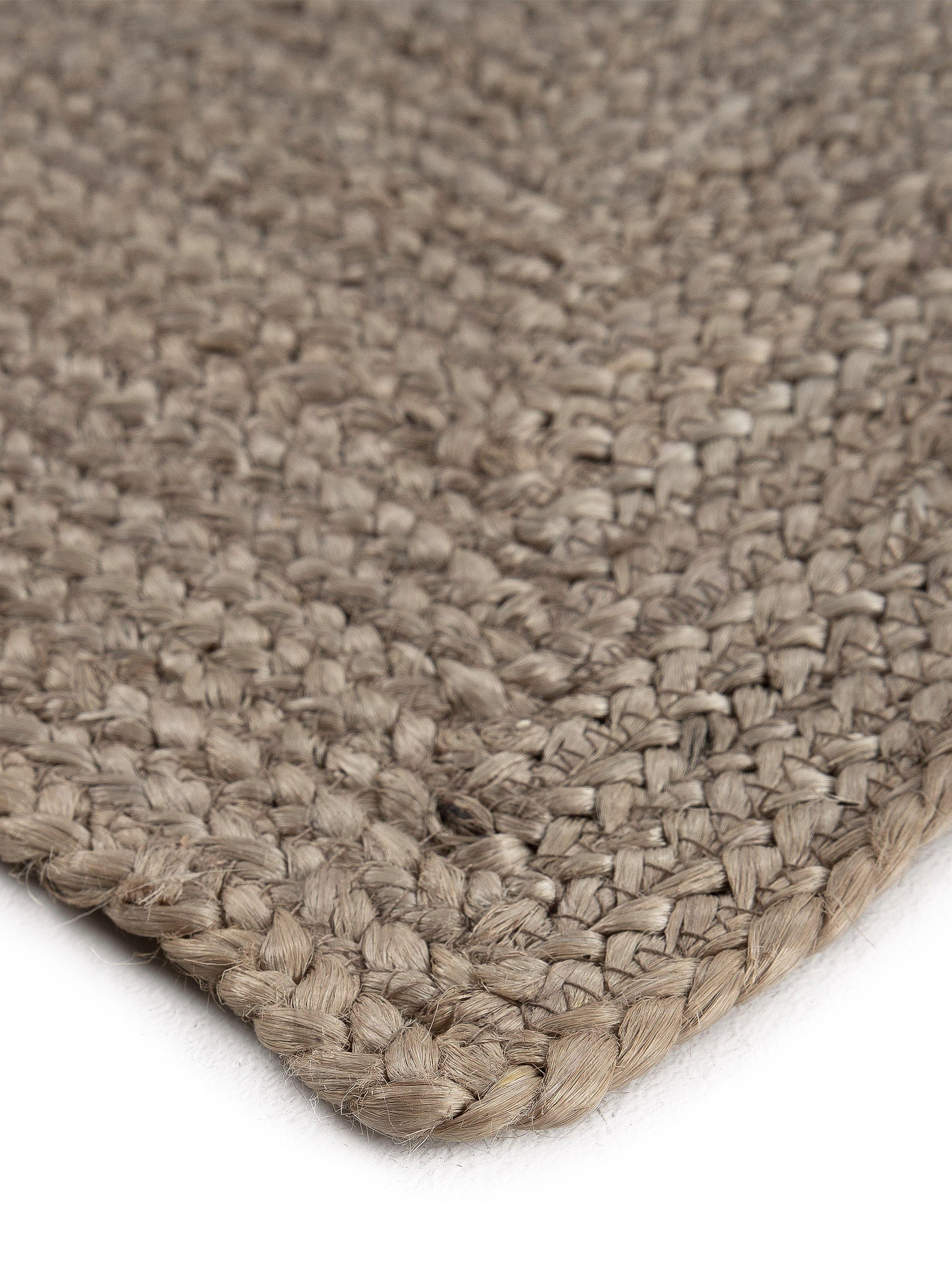 carpetfine Vloerkleed Nele jute-vloerkleed natuurmateriaal gevlochten tweezijdig te gebruiken kleed van 100% jute, vierkant en als loper