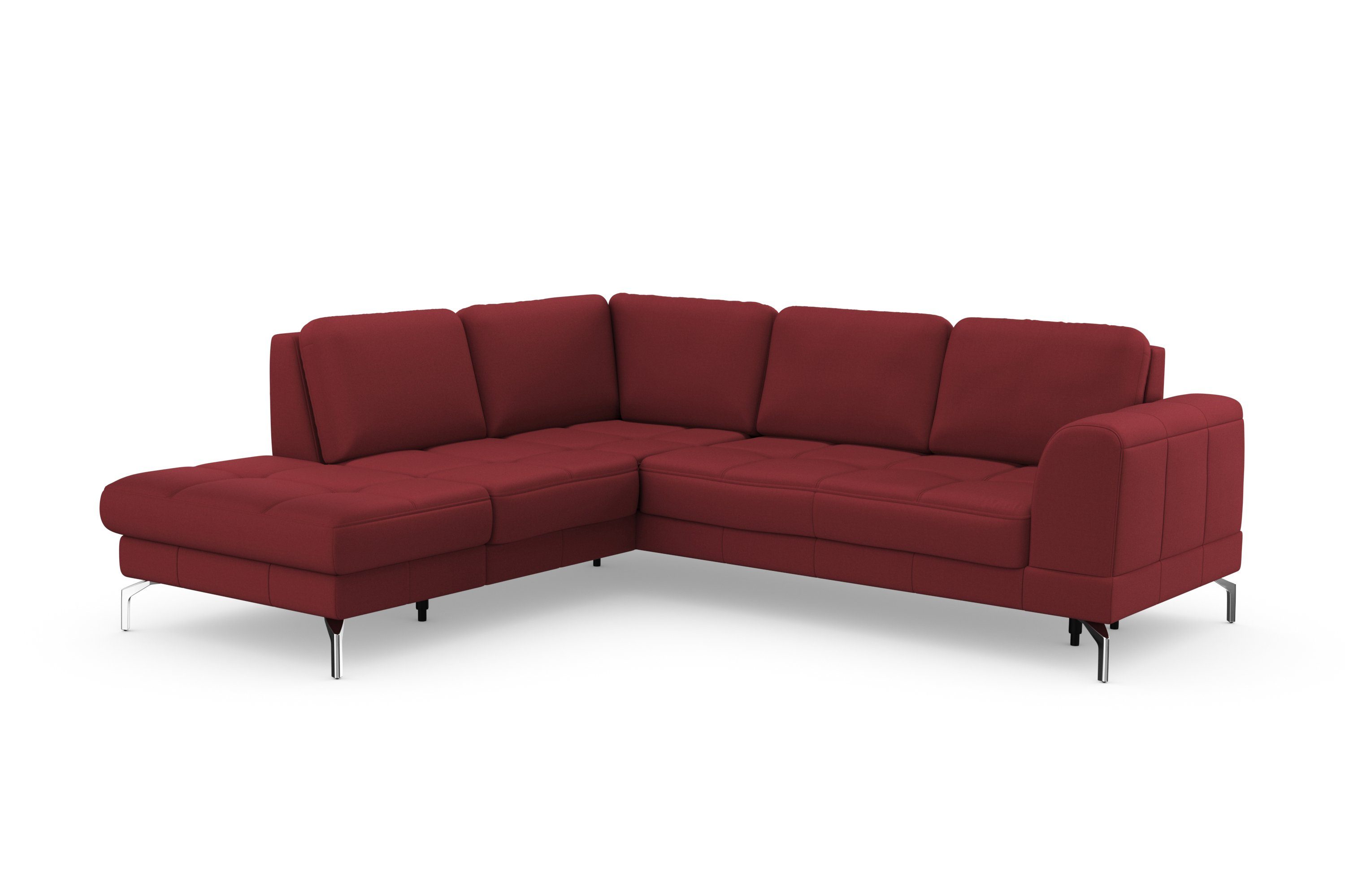 sit&more Hoekbank Bendigo L-vorm inclusief zitdiepteverstelling, bodemvrijheid 15 cm, in 2 pootkleuren