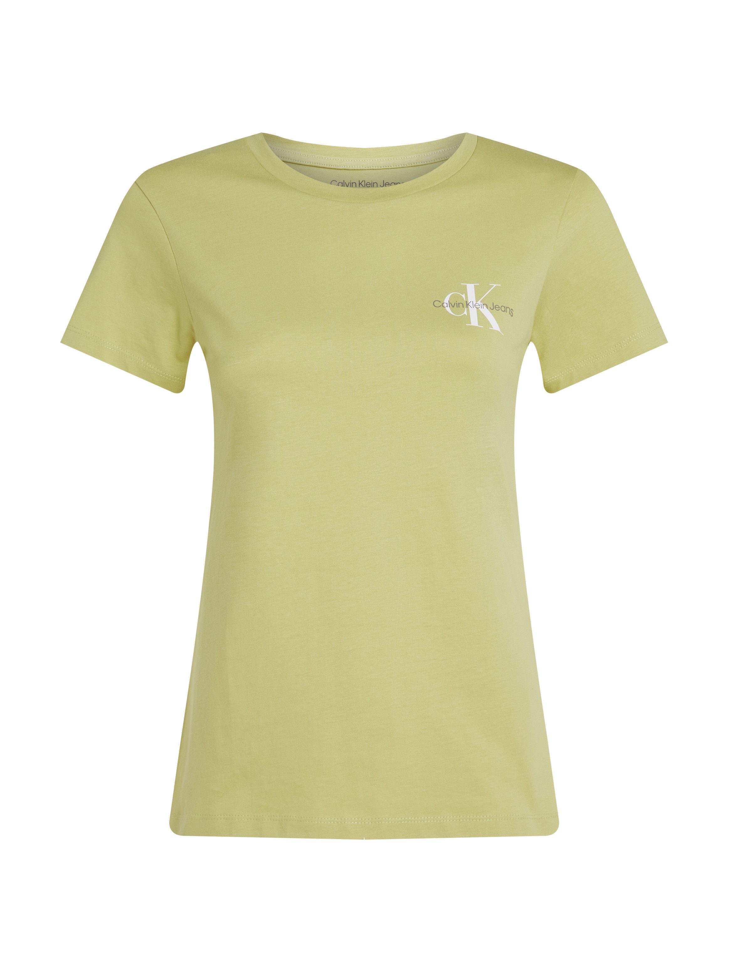 Calvin Klein Shirt met ronde hals 2-PACK MONOLOGO SLIM TEE met jeans logoprint op borsthoogte (2-delig Set van 2)
