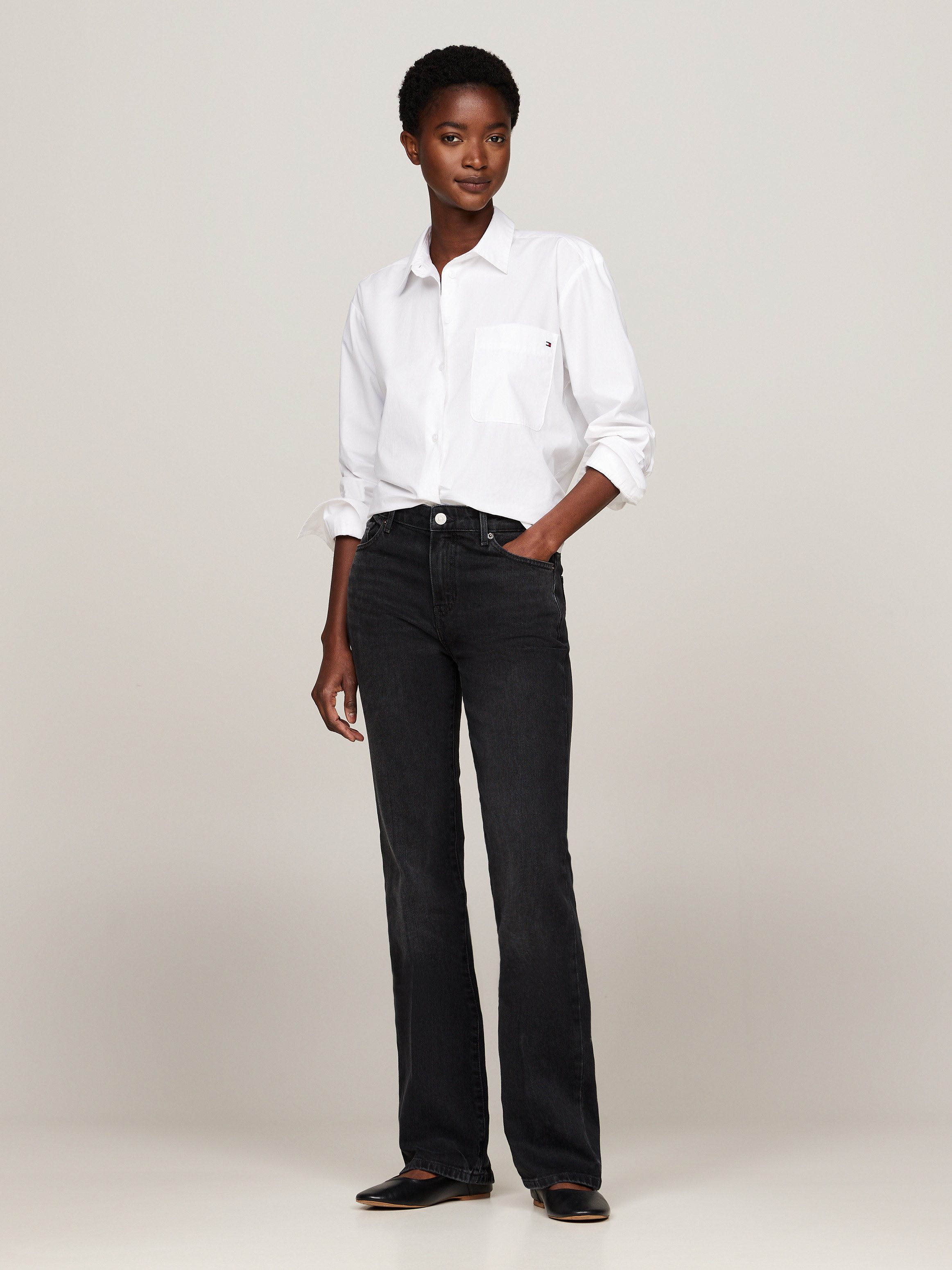 Tommy Hilfiger Bootcut jeans BOOTCUT RW CLER met tommy hilfiger logo-badge