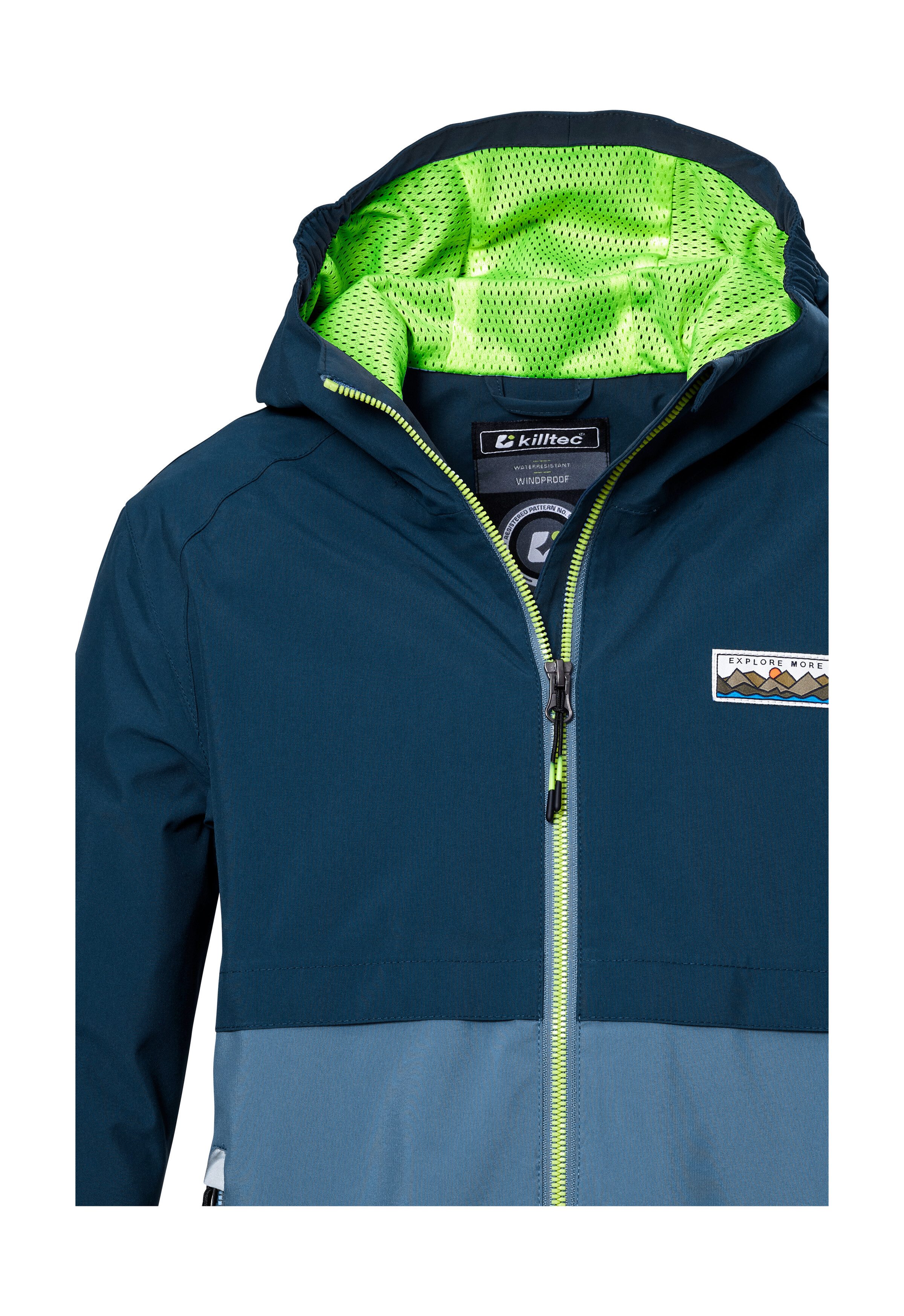 Killtec Functioneel jack KOS 141 BYS JCKT Waterdichte kinderjas, colourblock, reflecterend, PFAS-vrij