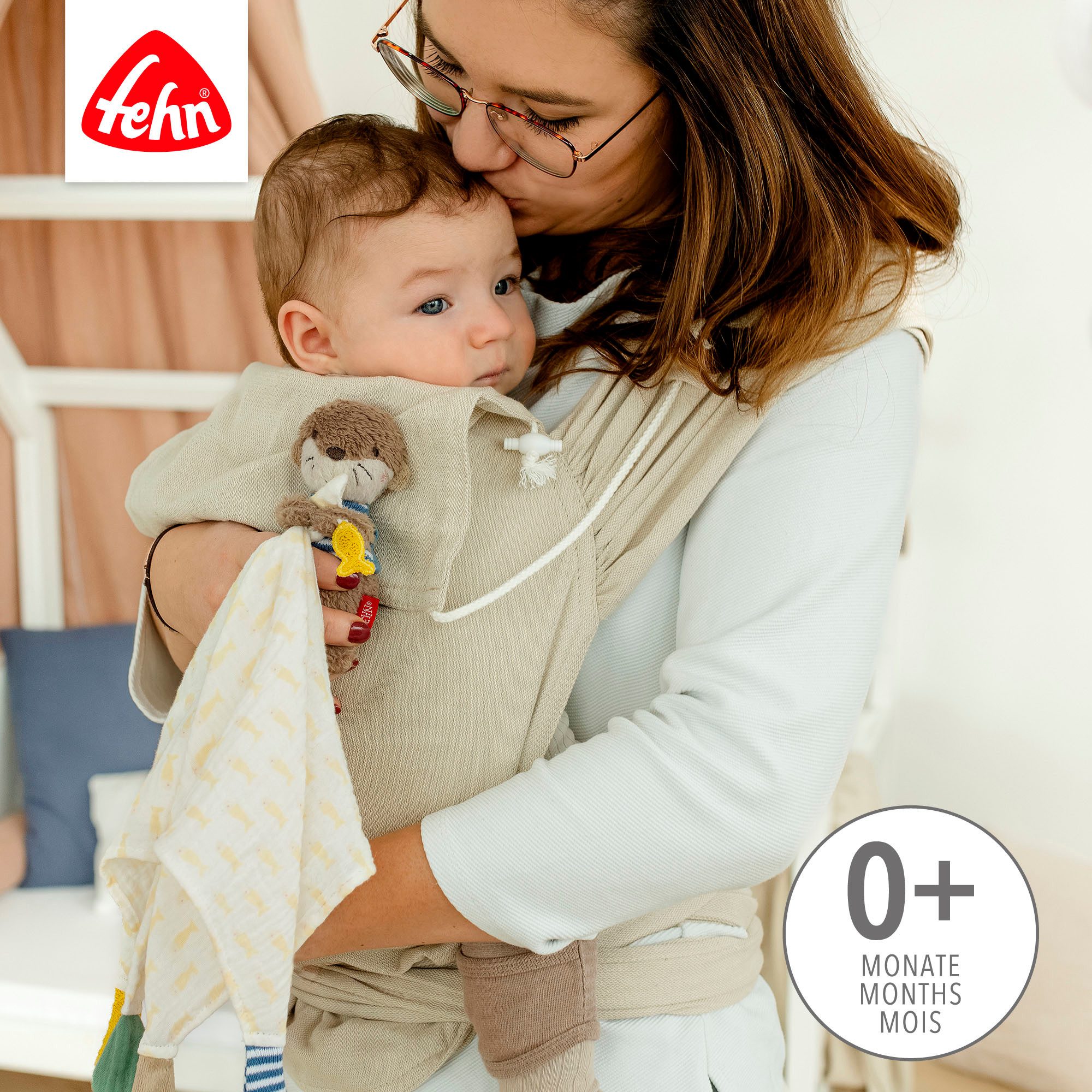 Fehn Knuffeldoek Otter Theo, mousseline