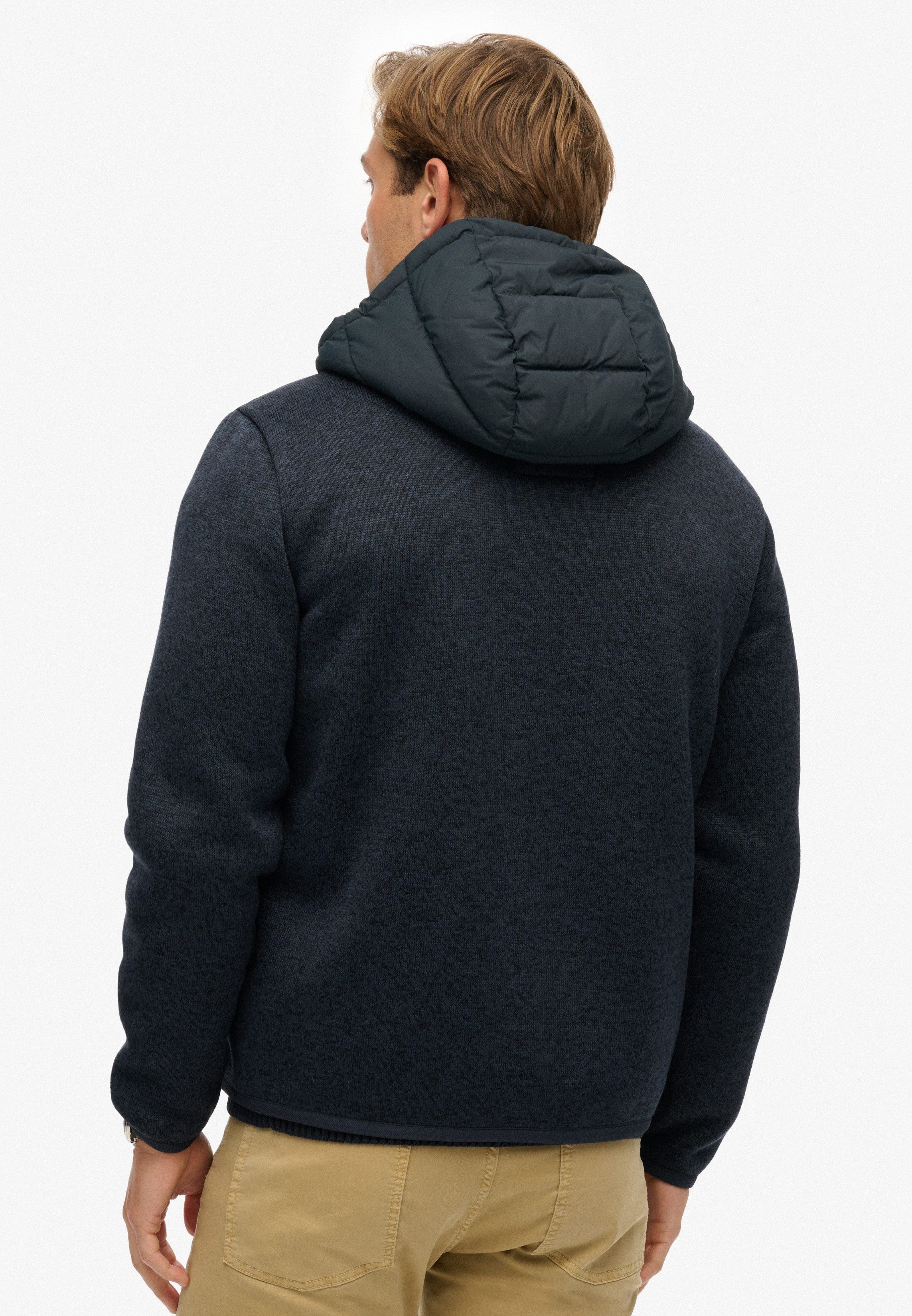 Superdry Gewatteerde jas HOODED STORM KNIT HYBRID JKT