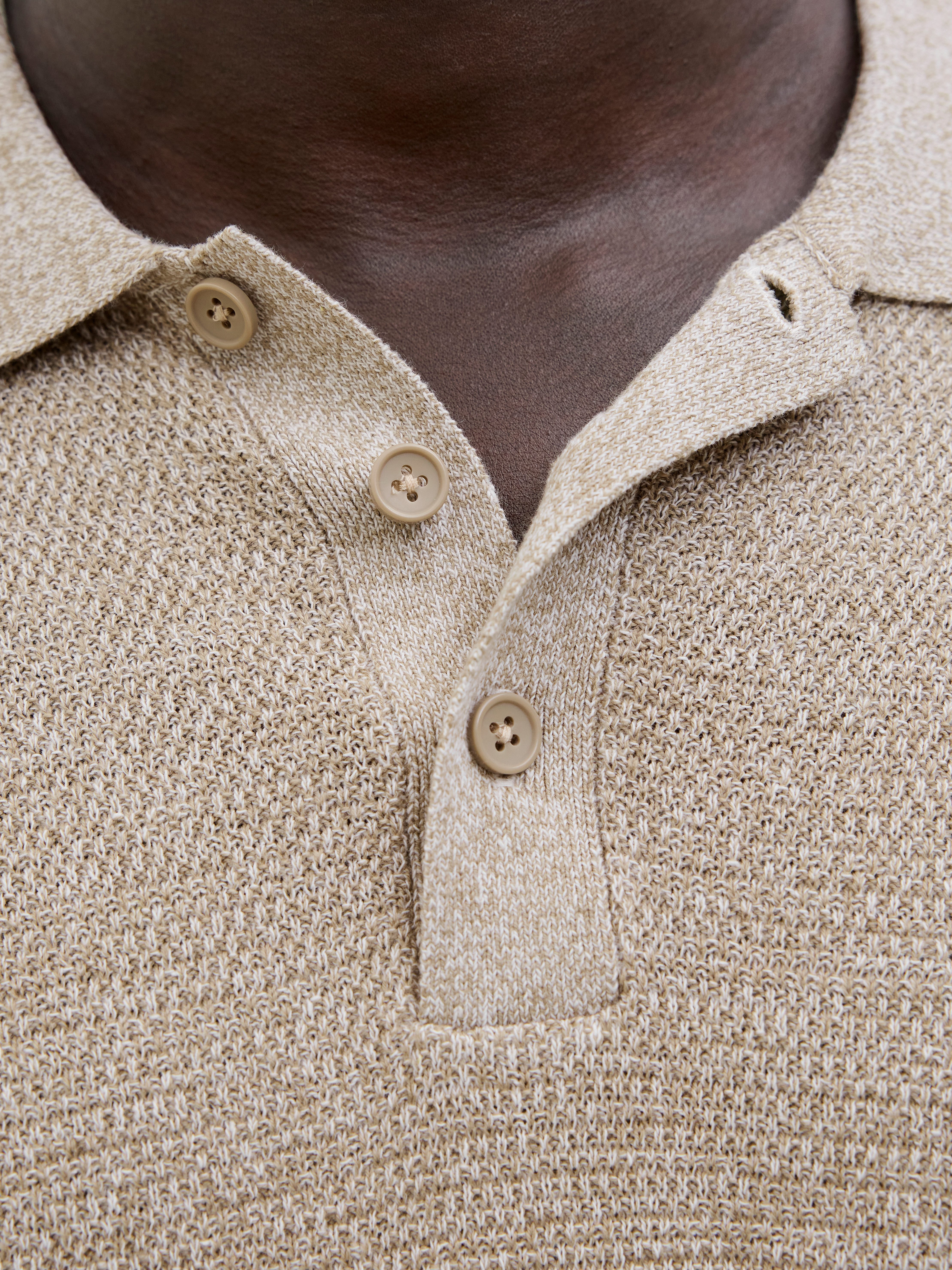 Jack & Jones Gebreide trui JJEGEORGE KNIT POLO LS SN