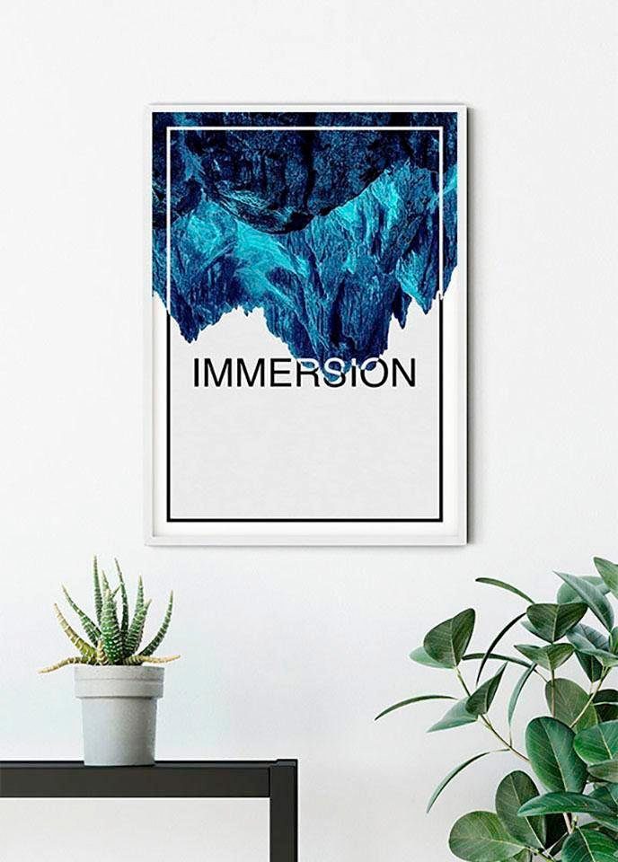 Komar Wanddecoratie Onderdompeling blue Wanddecoratie - zonder lijst (1 stuk)