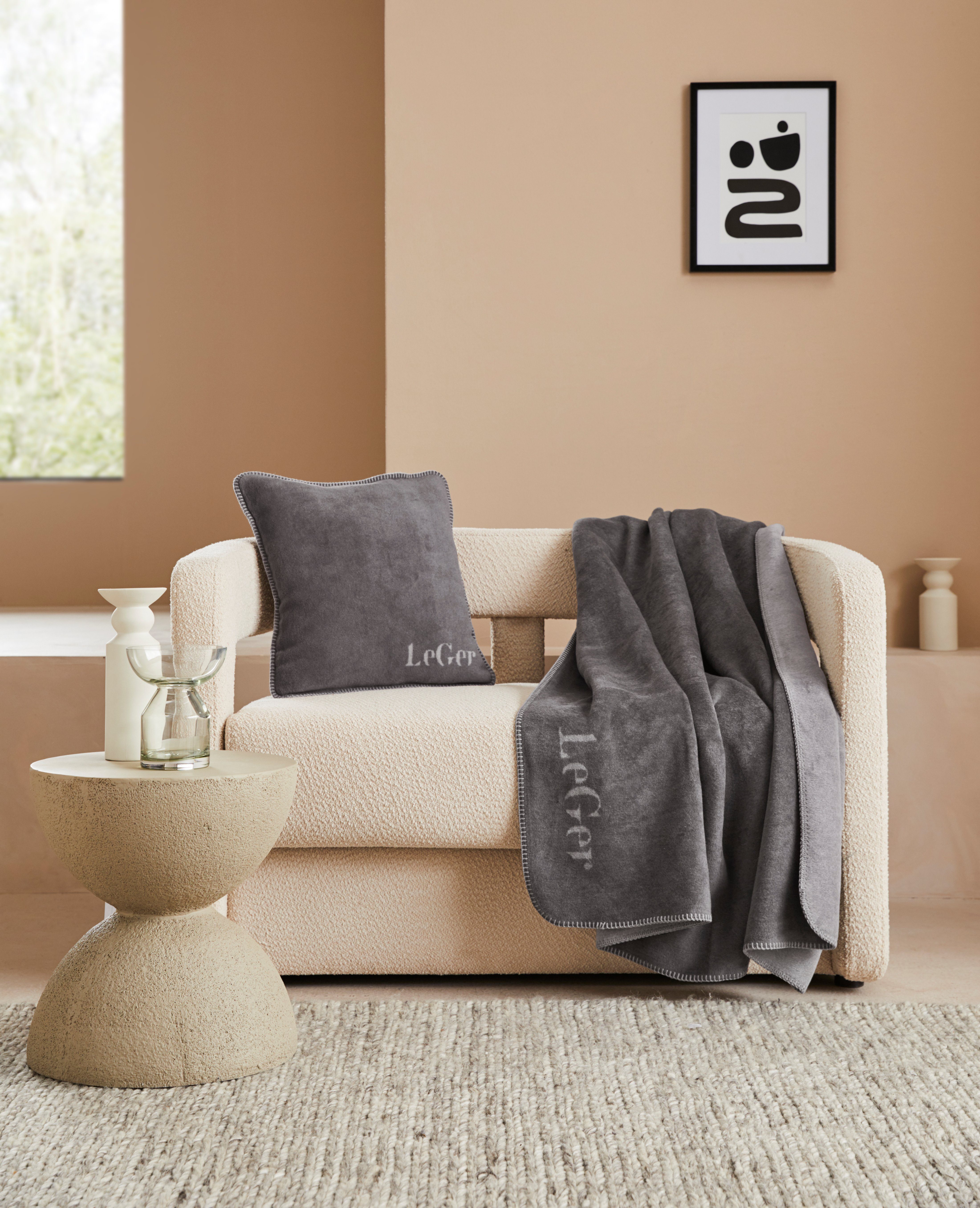 LeGer Home by Lena Gercke Sierkussen Anisa met modern opschrift, kussenovertrek zonder vulling, per stuk 50x50 cm (1 stuk)