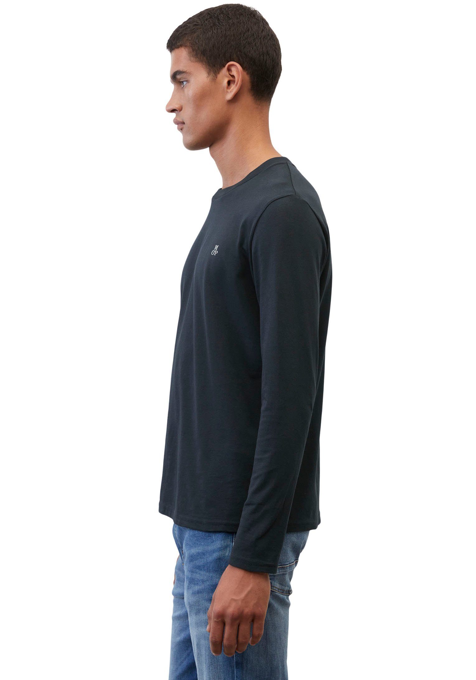 Marc O'Polo Shirt met lange mouwen met subtiele logo-print aan de voorkant