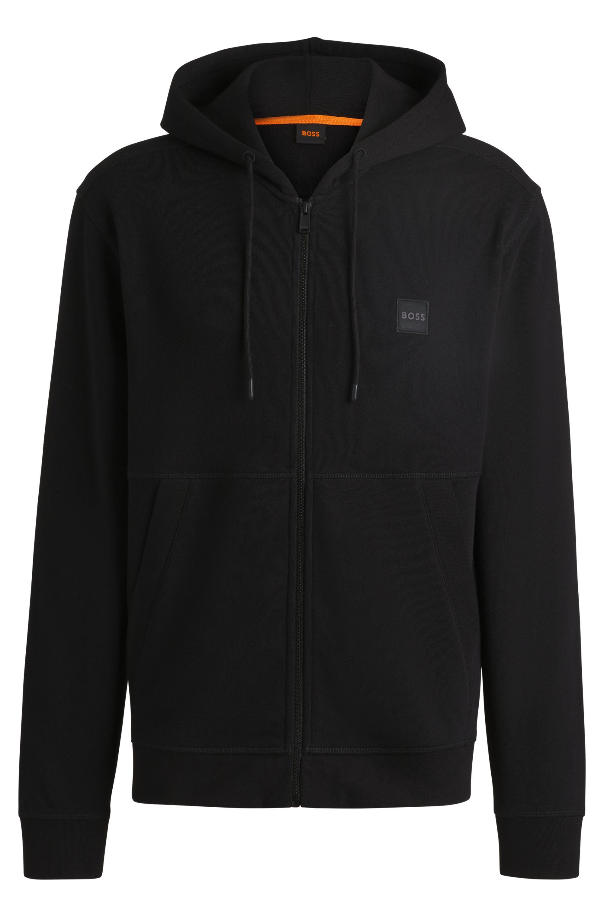 Boss Orange Capuchonsweatvest Zetalky met kangoeroezak