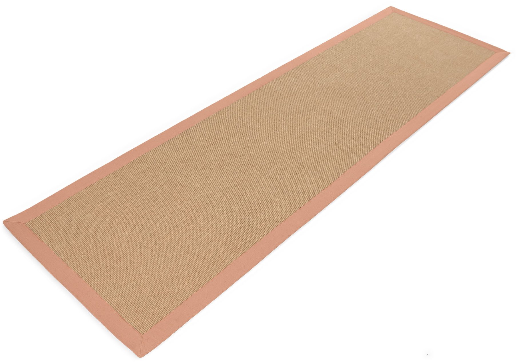 carpetfine Loper Sisal met gekleurd randdessin, antislip achterzijde