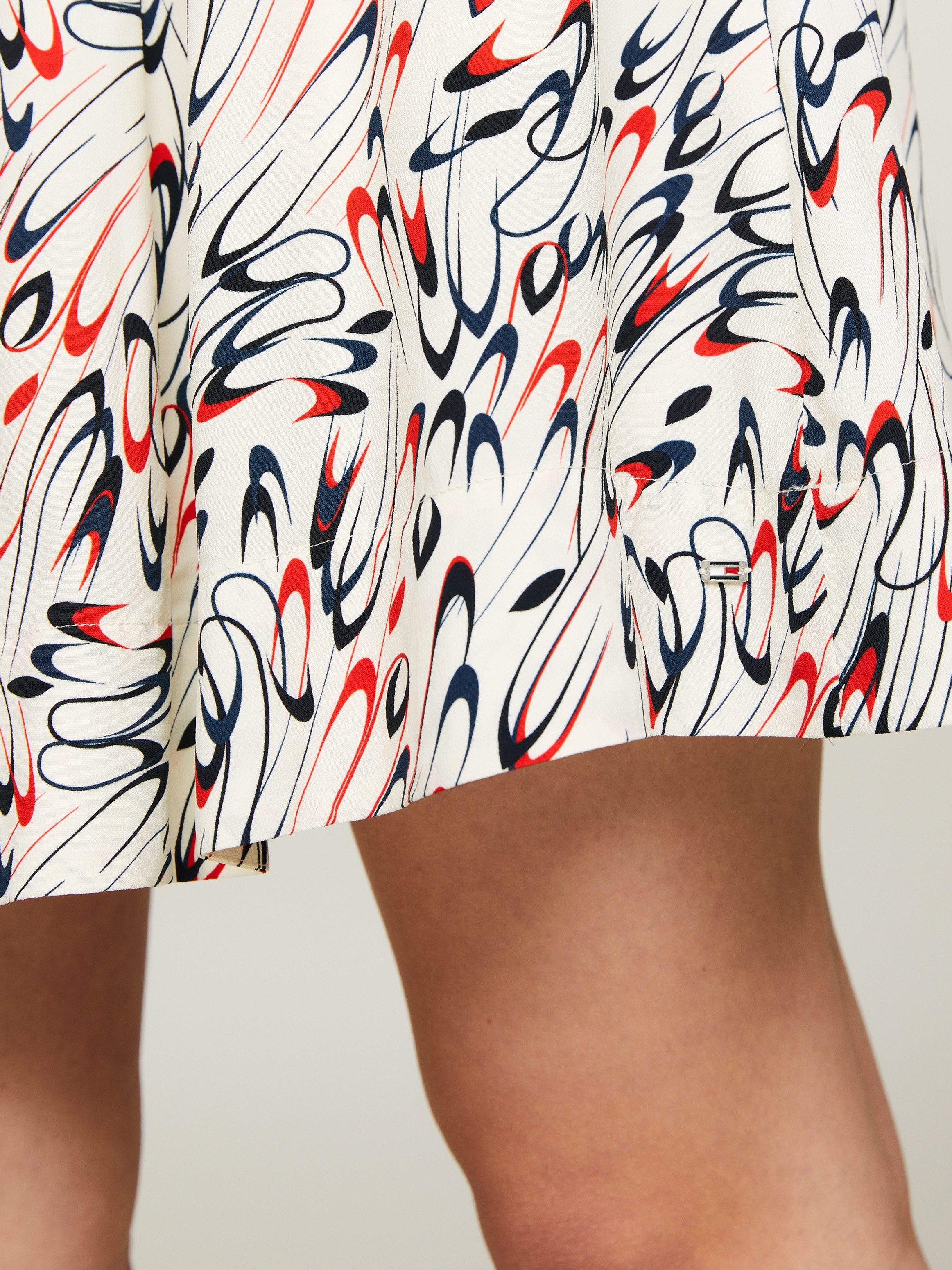 Tommy Hilfiger Minirok SMALL RIBBON SHORT SKIRT Webrok met allover patroon