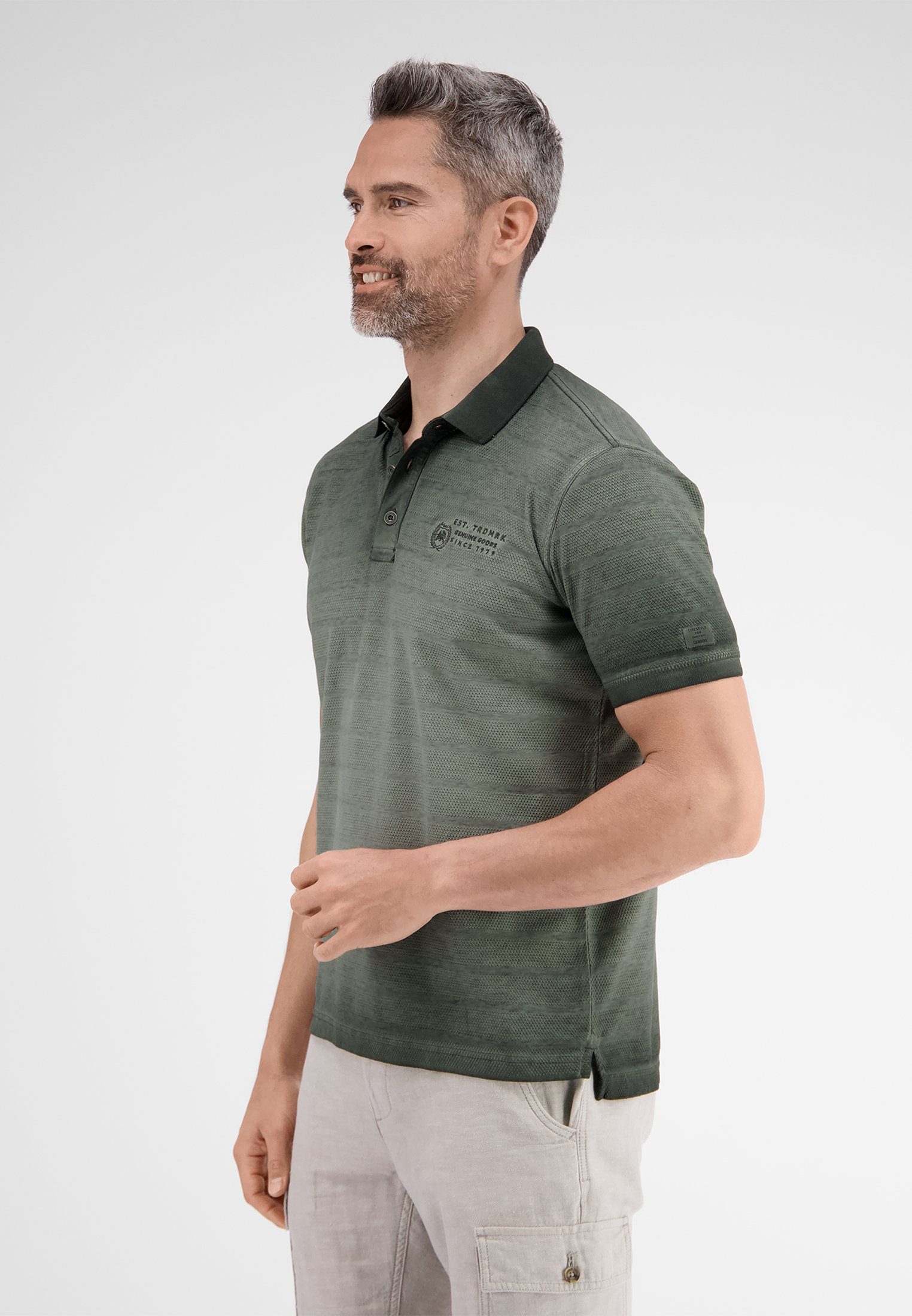 Lerros Poloshirt LERROS poloshirt, gestreept in structuurkwaliteit