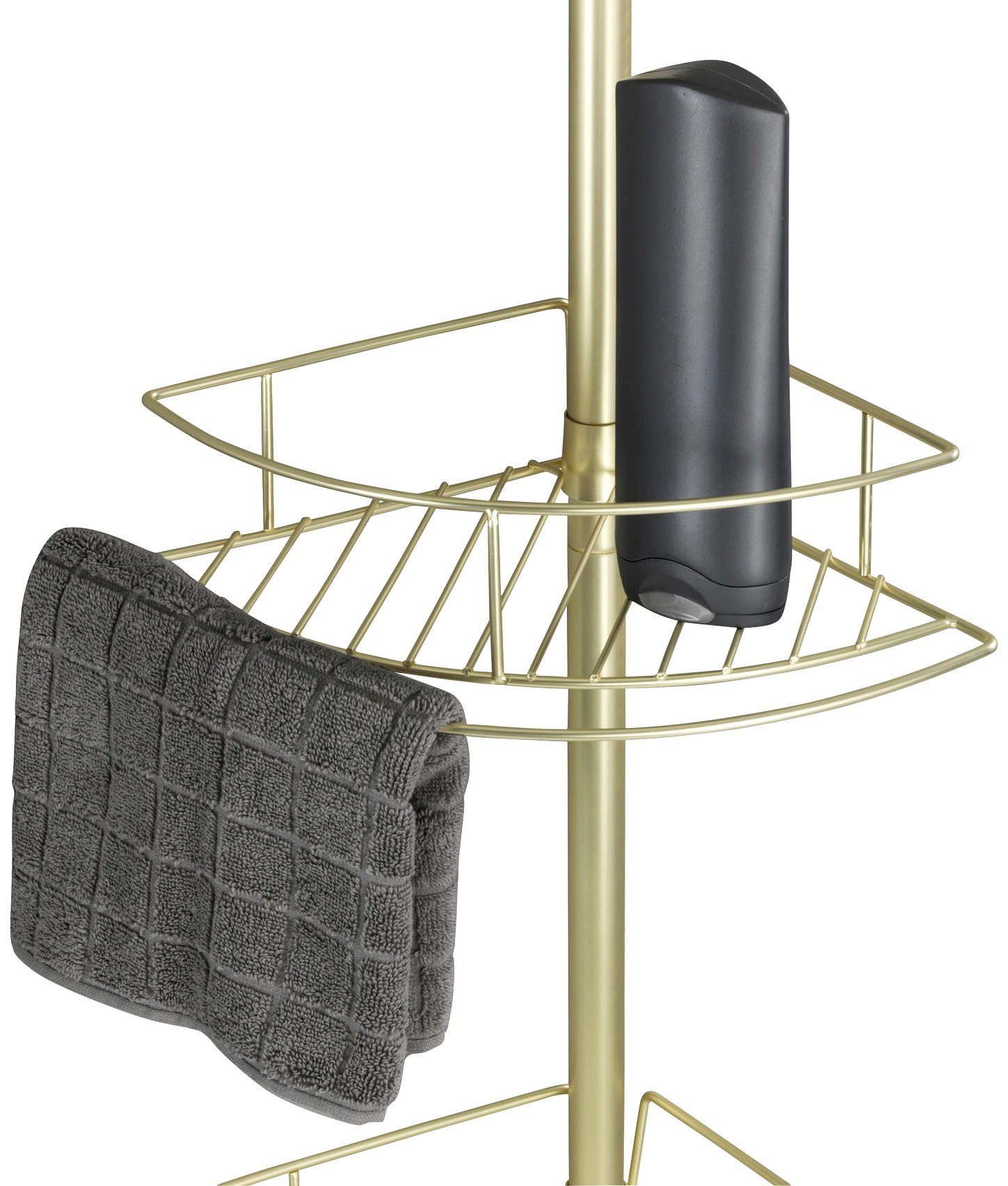 WENKO Telescooprek Dolcedo Hoekrek met 4 planken, hoogte verstelbaar 65-275 cm