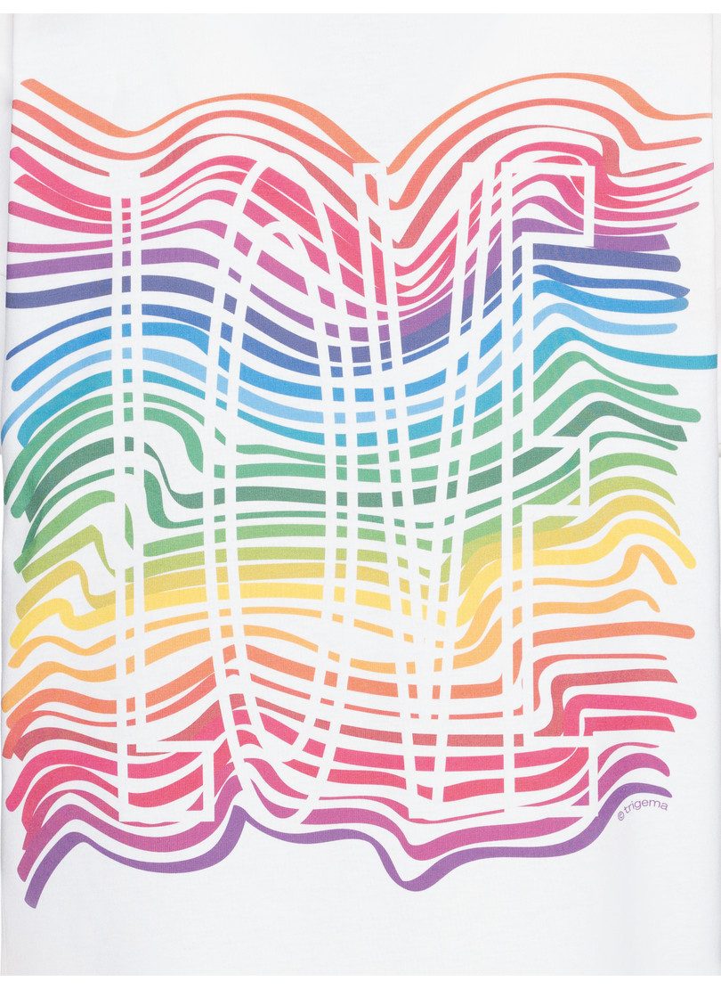 Trigema T-shirt TRIGEMA oversized T-shirt met kleurrijke printmotieven (1-delig)