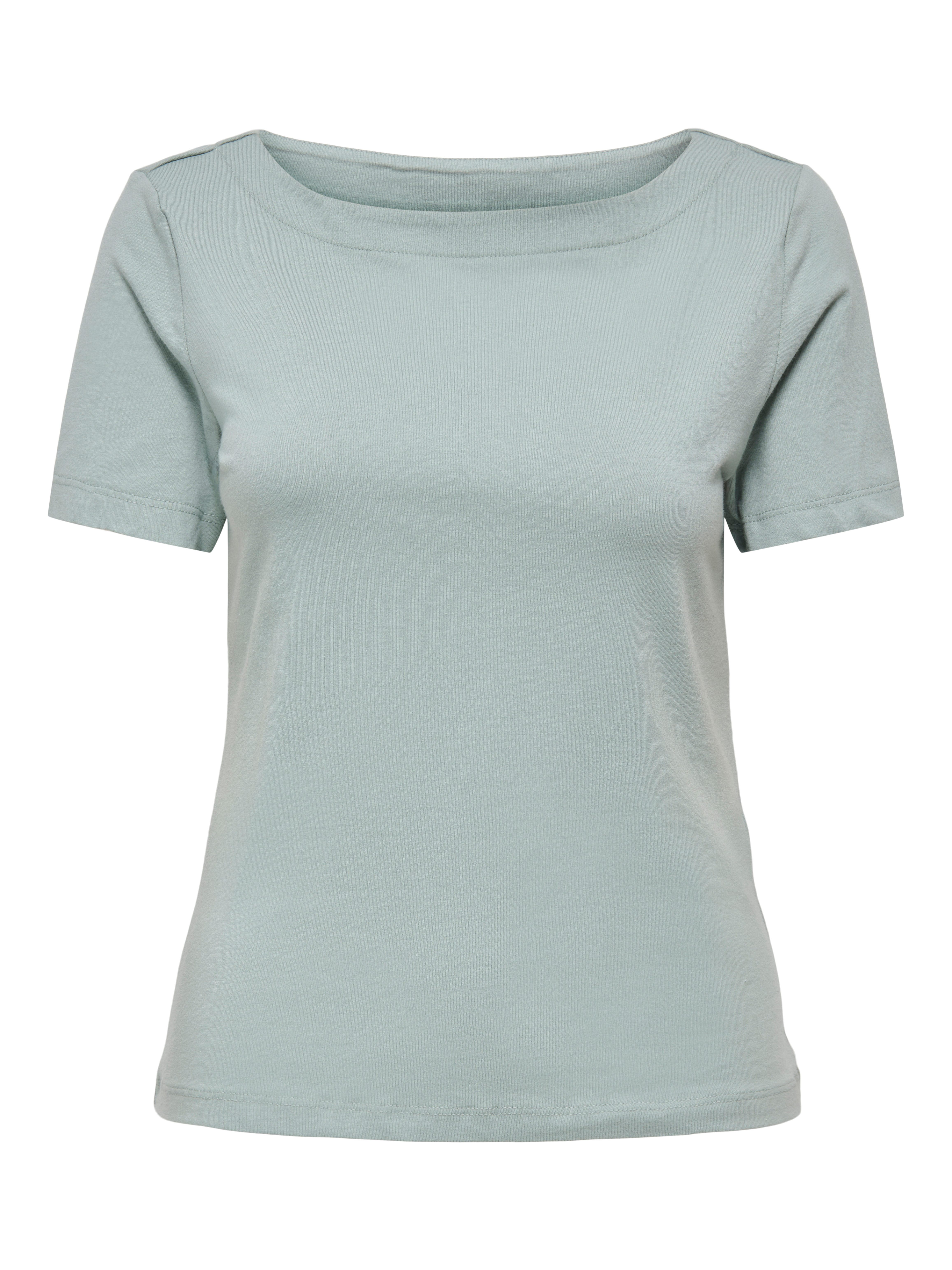 Only Shirt met korte mouwen ONLLIVE LOVE LIFE S/S BOATNECK TOP JRS