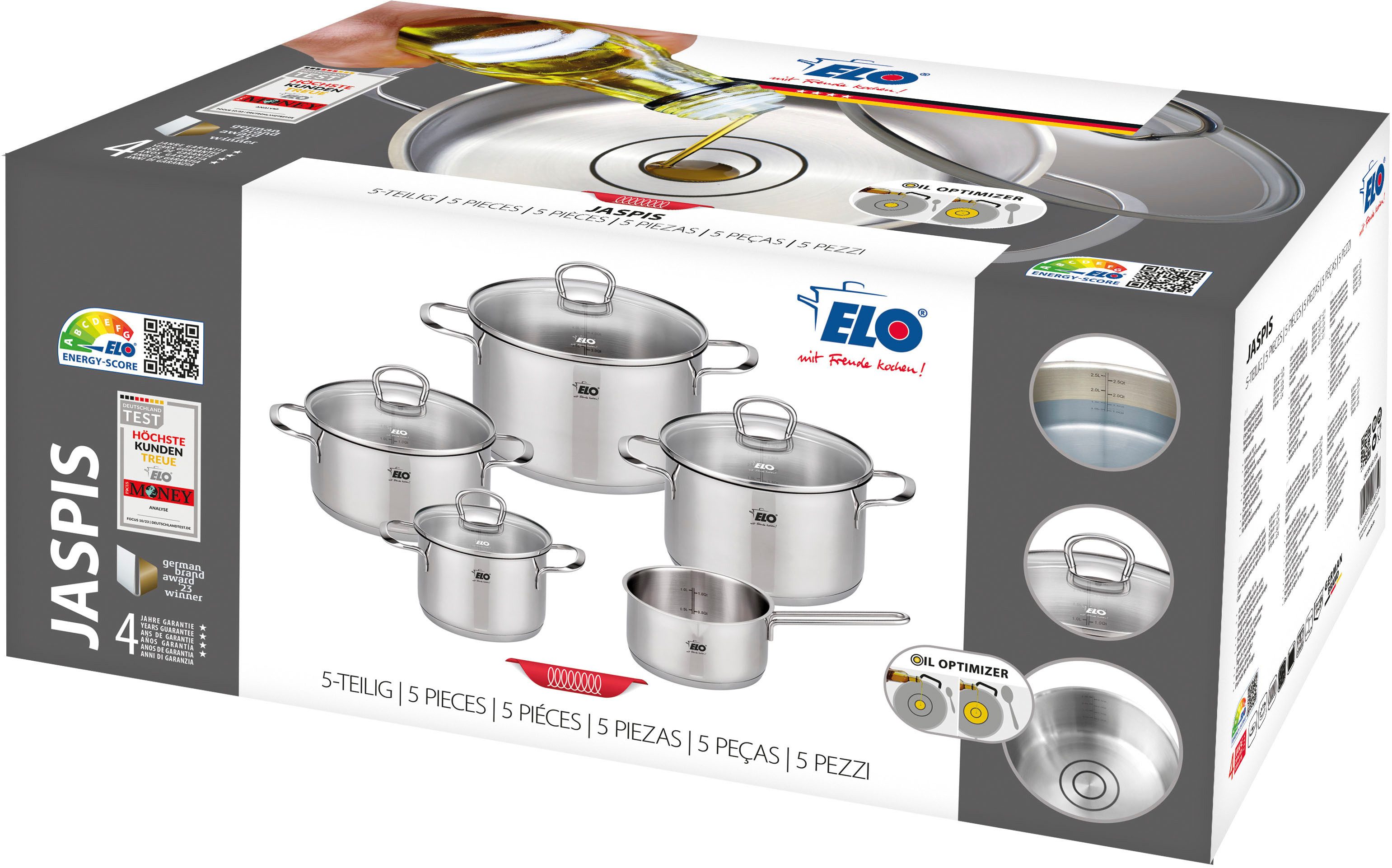 Elo Pannenset Jaspis Inductie (set, 8-delig)