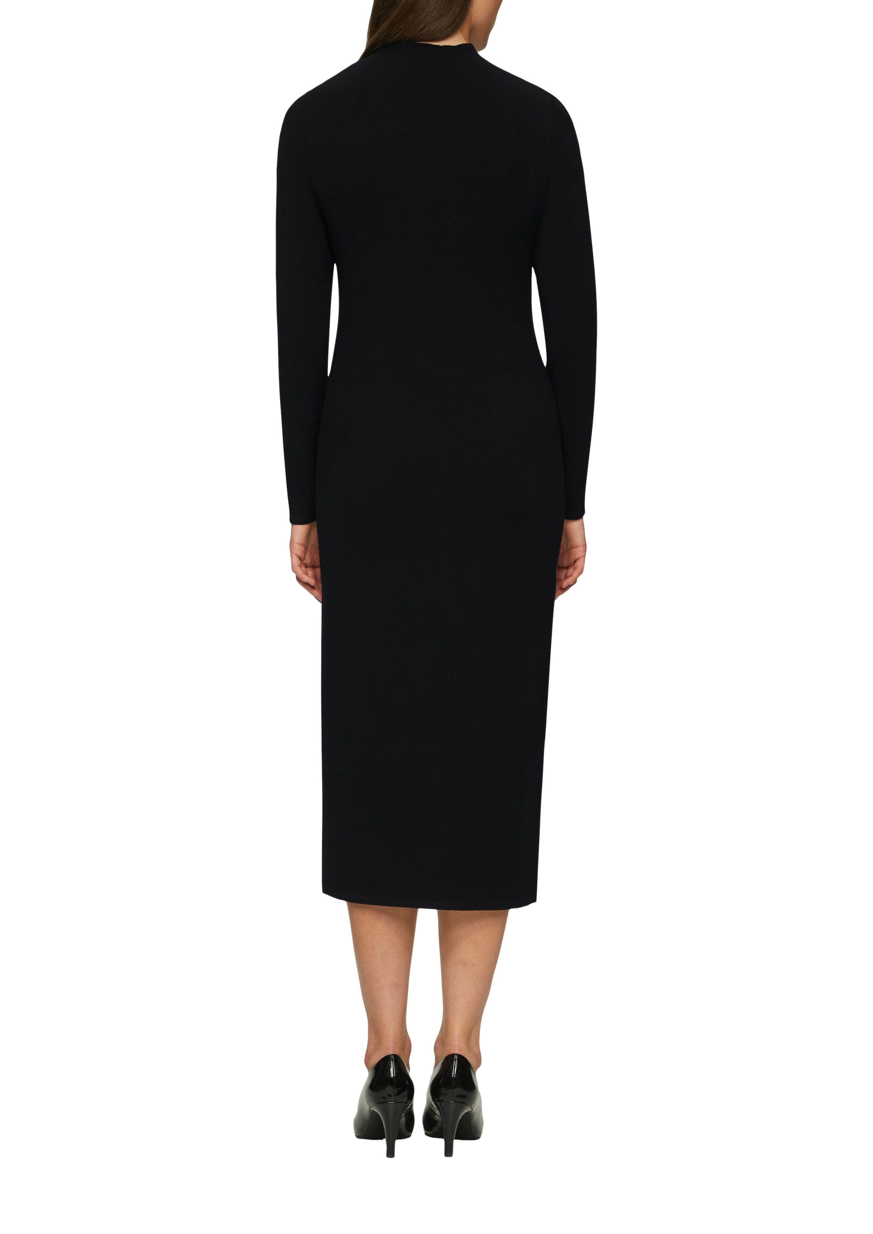 s.Oliver BLACK LABEL Gebreide jurk 3 4 lang met staande kraag