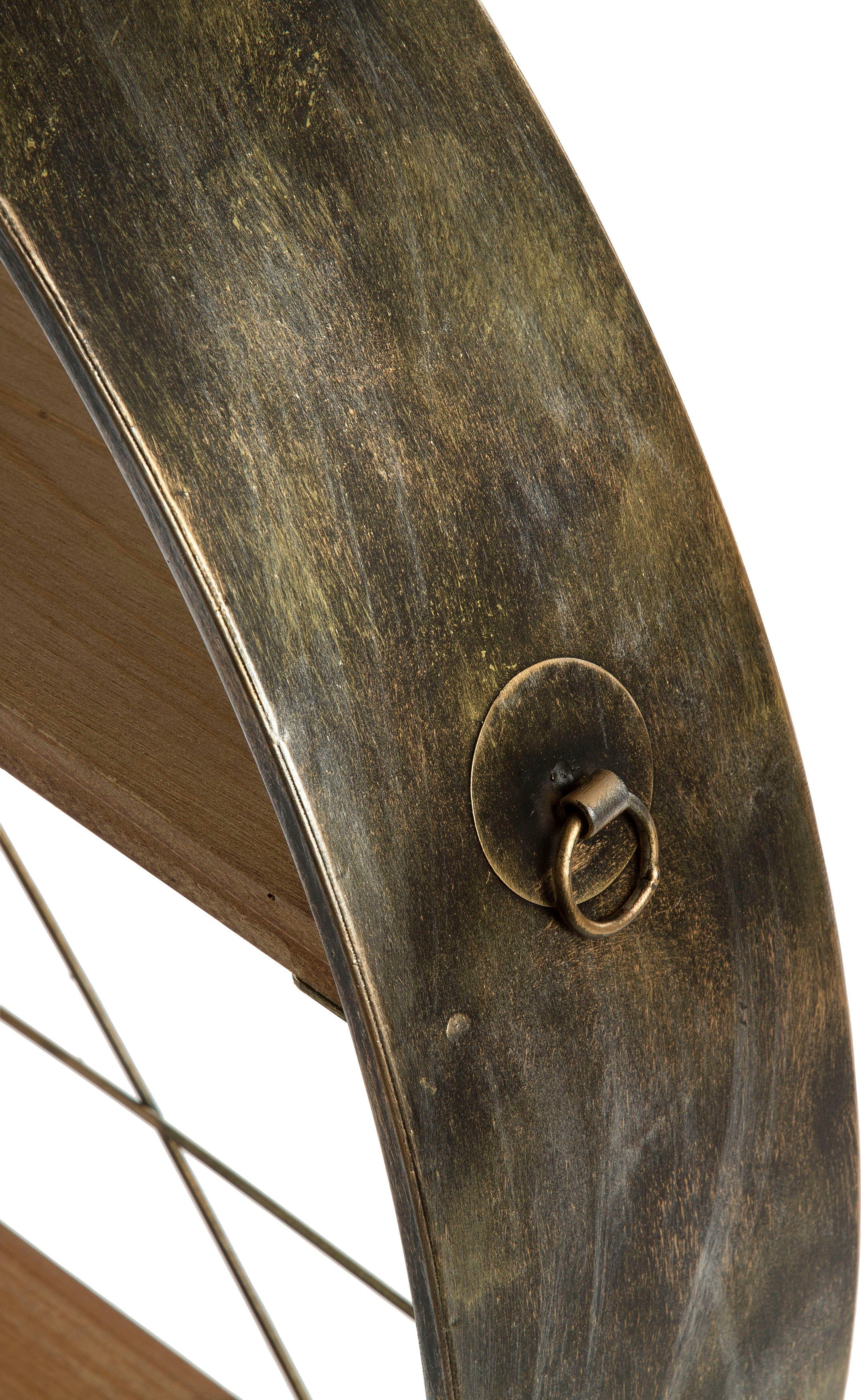my Flair Wandplank Graeco Hout & metaal, rond model, 2 legplanken, voorgemonteerd