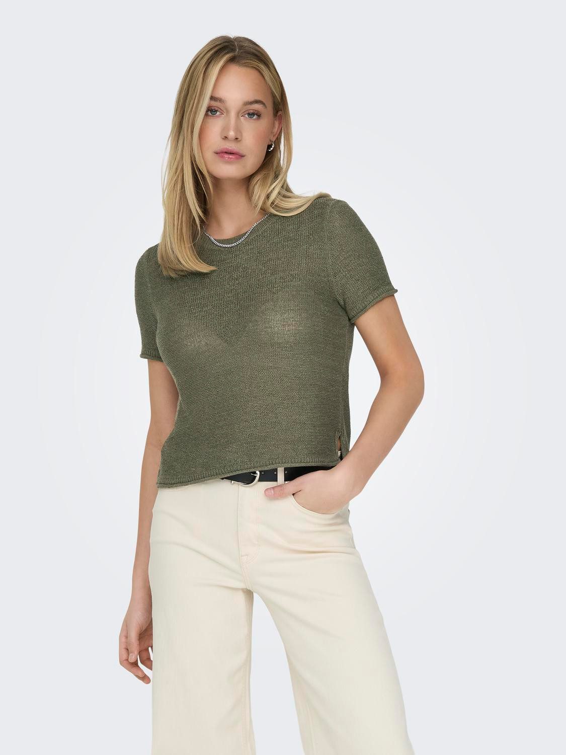 Only Trui met korte mouwen ONLSUNNY S/S PULLOVER NOOS KNT