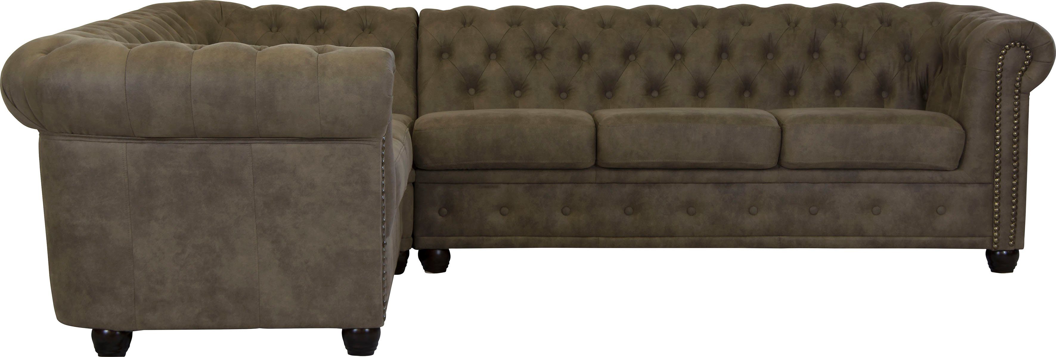 Home affaire Chesterfield-bank Rysum L-vorm Chesterfield-look, lange zijde links of rechts