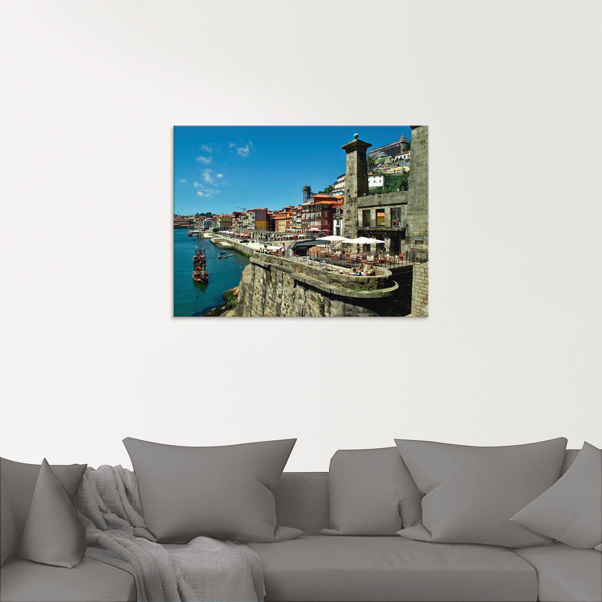 Artland Print op glas Porto - Cais do Gundais